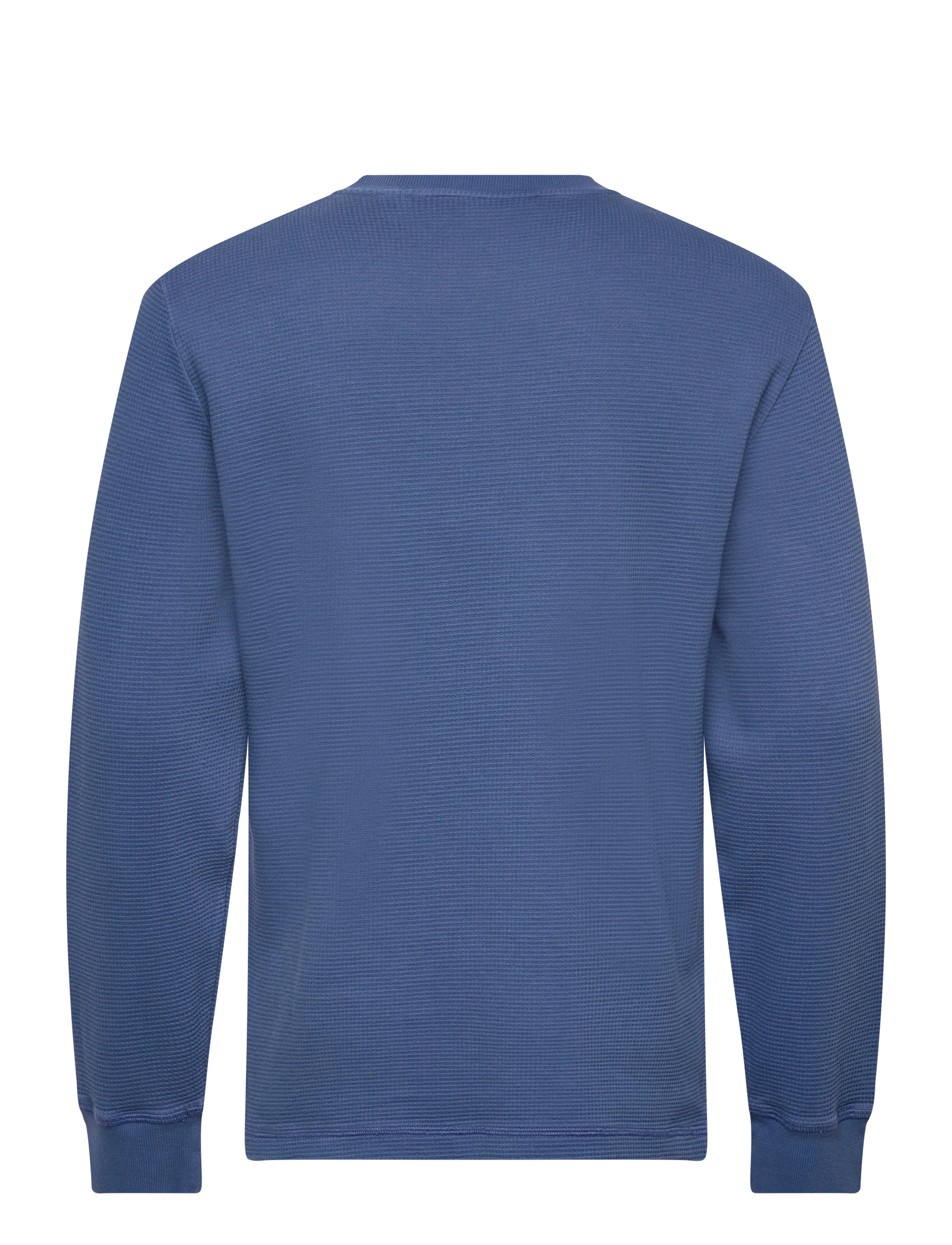 Gant - WASHED WAFFLE HENLEY - long-sleeved t-shirts - vintage blue - 2