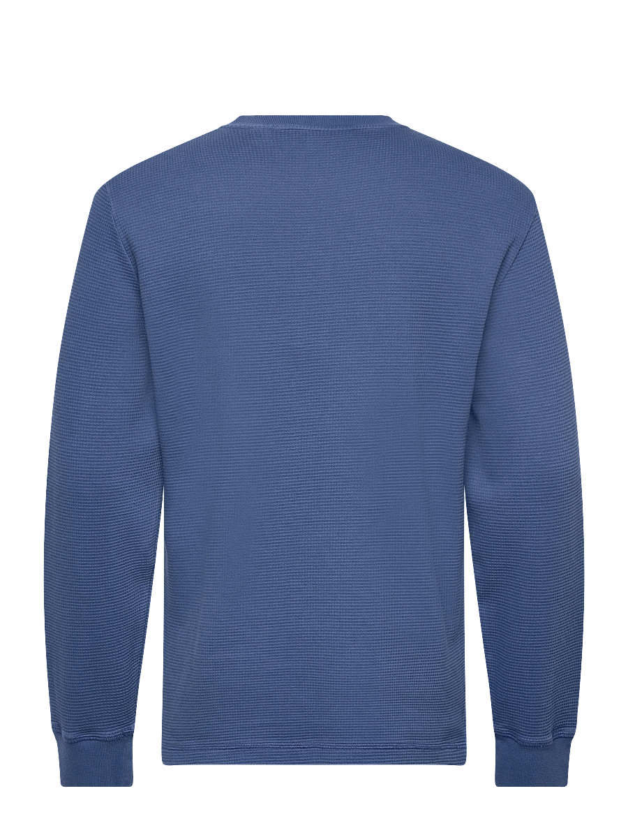 Gant - WASHED WAFFLE HENLEY - langärmelig - vintage blue - 2
