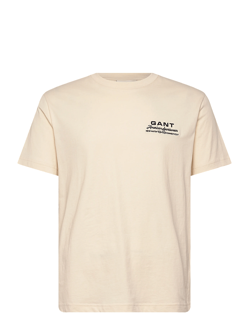 Gant - SMALL GRAPHIC SS TSHIRT - kurzärmelig - creamed white - 1