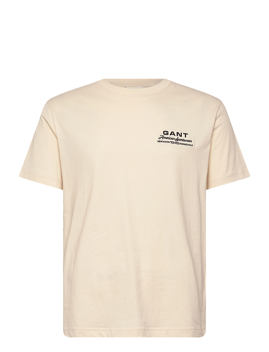Gant - SMALL GRAPHIC SS TSHIRT - kurzärmelig - creamed white - 1