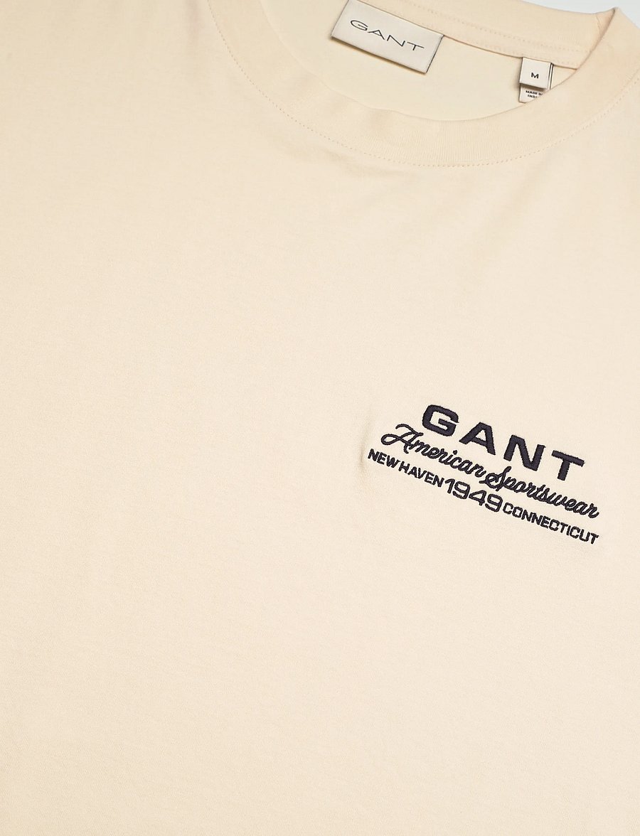 Gant - SMALL GRAPHIC SS TSHIRT - kurzärmelig - creamed white - 5