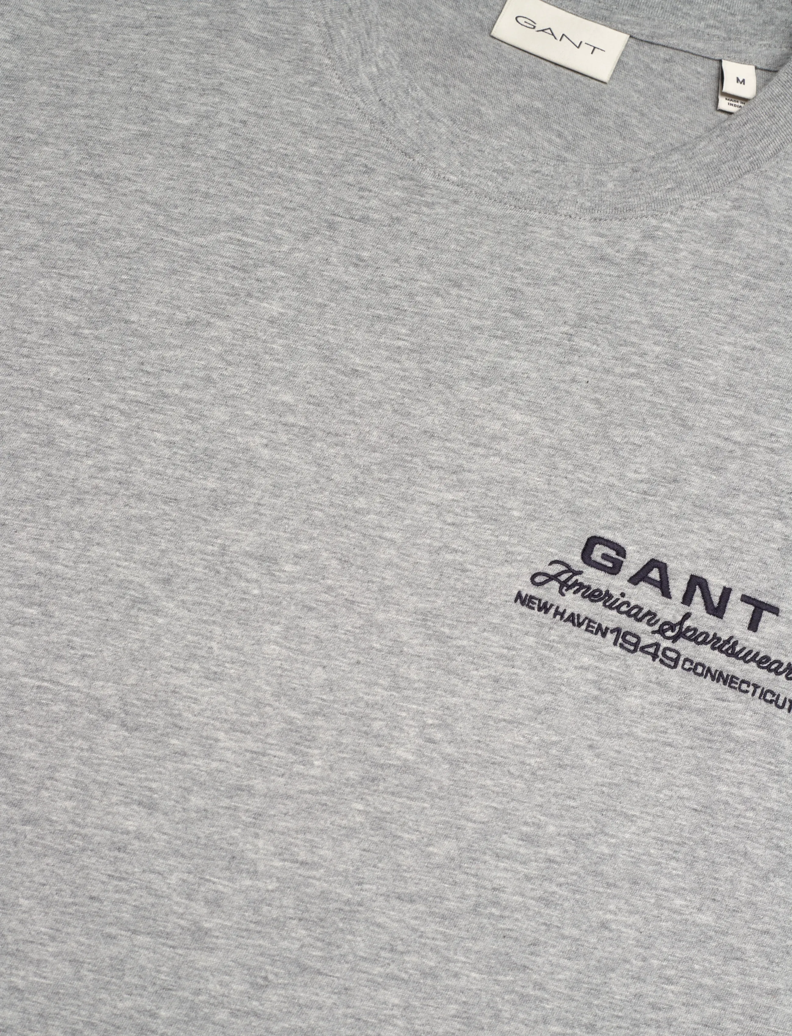 Gant - SMALL GRAPHIC SS TSHIRT - lühikeste varrukatega t-särgid - grey melange - 5