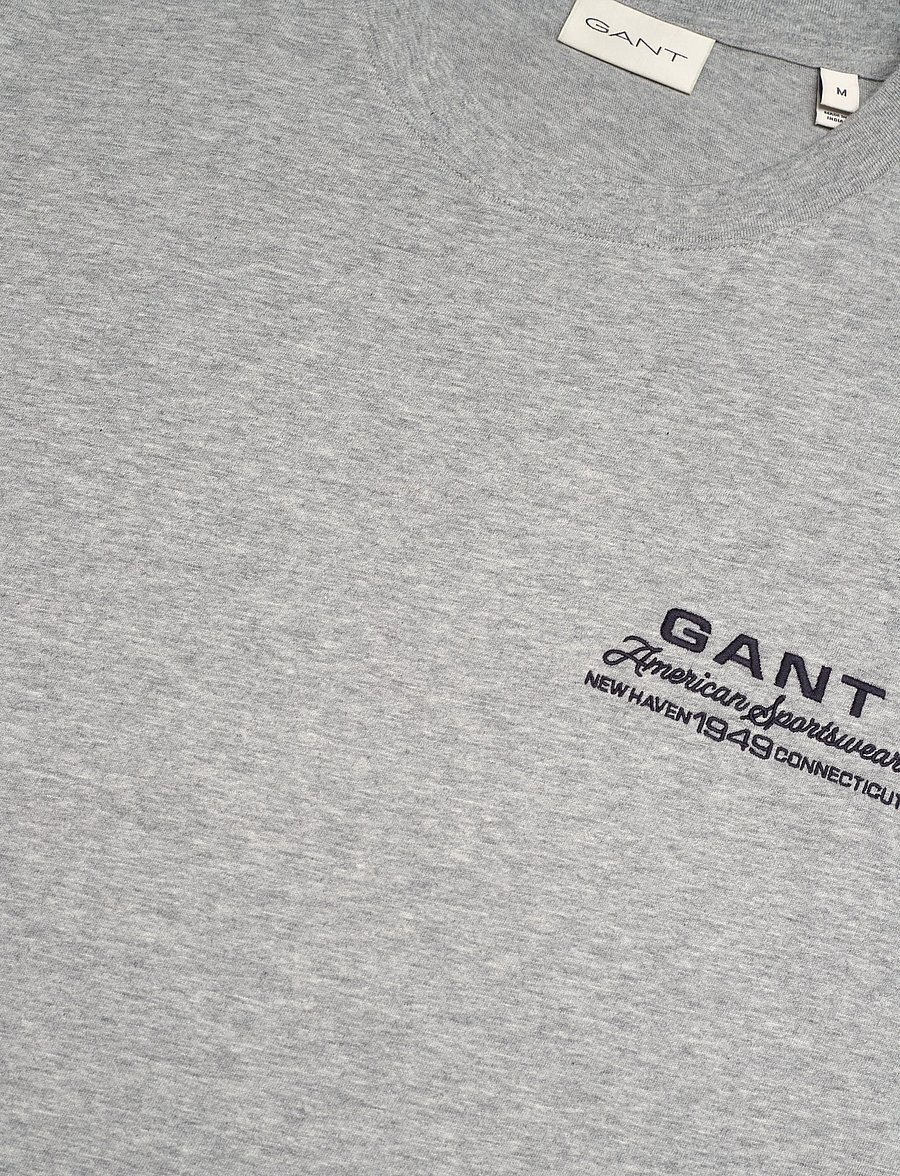 Gant - SMALL GRAPHIC SS TSHIRT - kurzärmelig - grey melange - 5