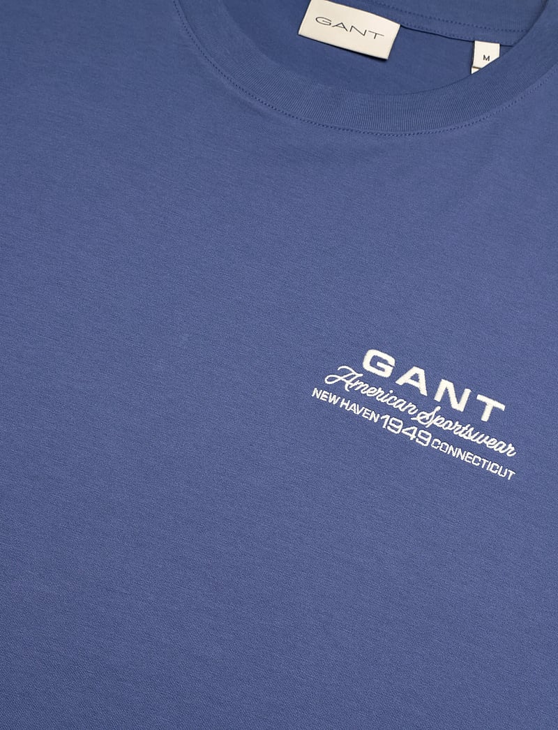 Gant - SMALL GRAPHIC SS TSHIRT - kurzärmelig - vintage blue - 5
