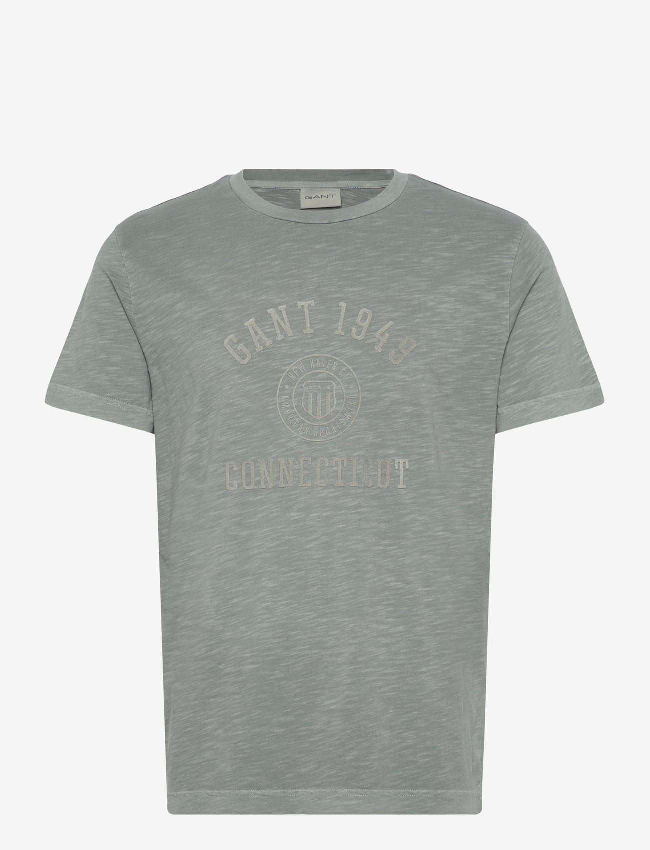 Gant - TONAL PRINT SS TSHIRT - lühikeste varrukatega t-särgid - ceramic grey - 0