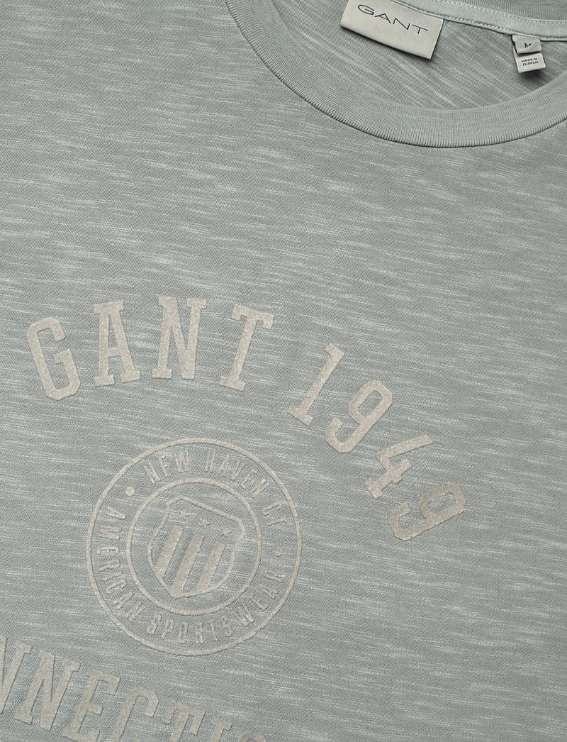 Gant - TONAL PRINT SS TSHIRT - kurzärmelig - ceramic grey - 2