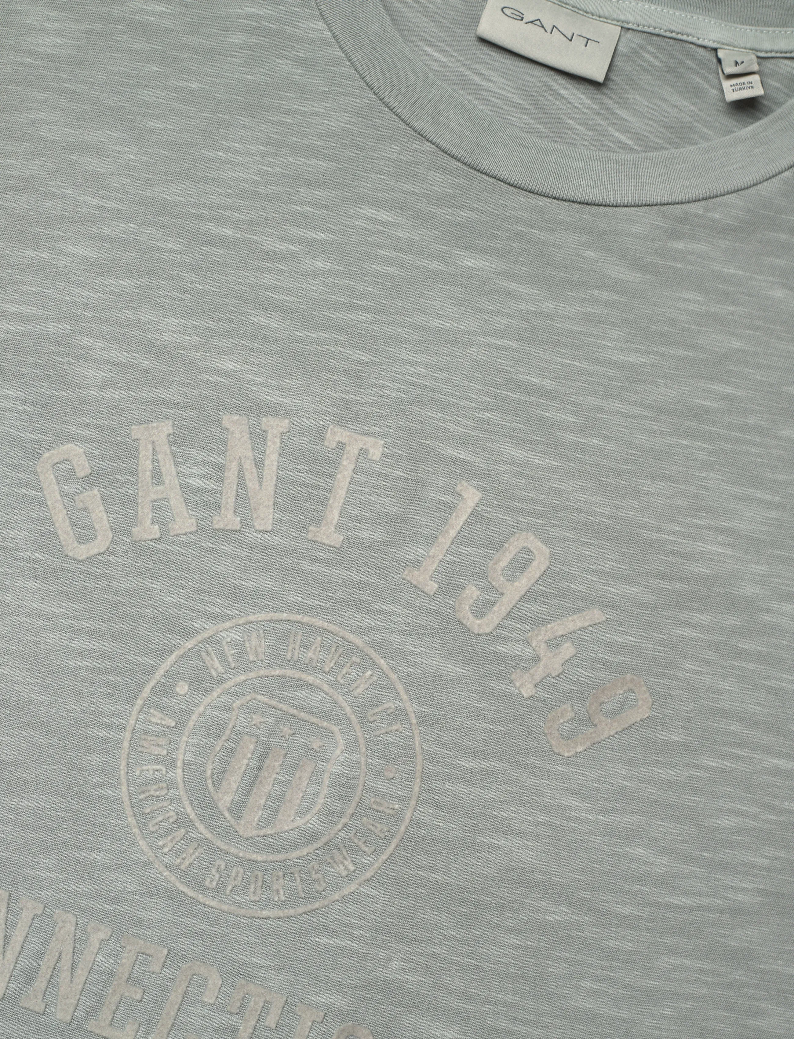 Gant - TONAL PRINT SS TSHIRT - premium styles - ceramic grey - 5