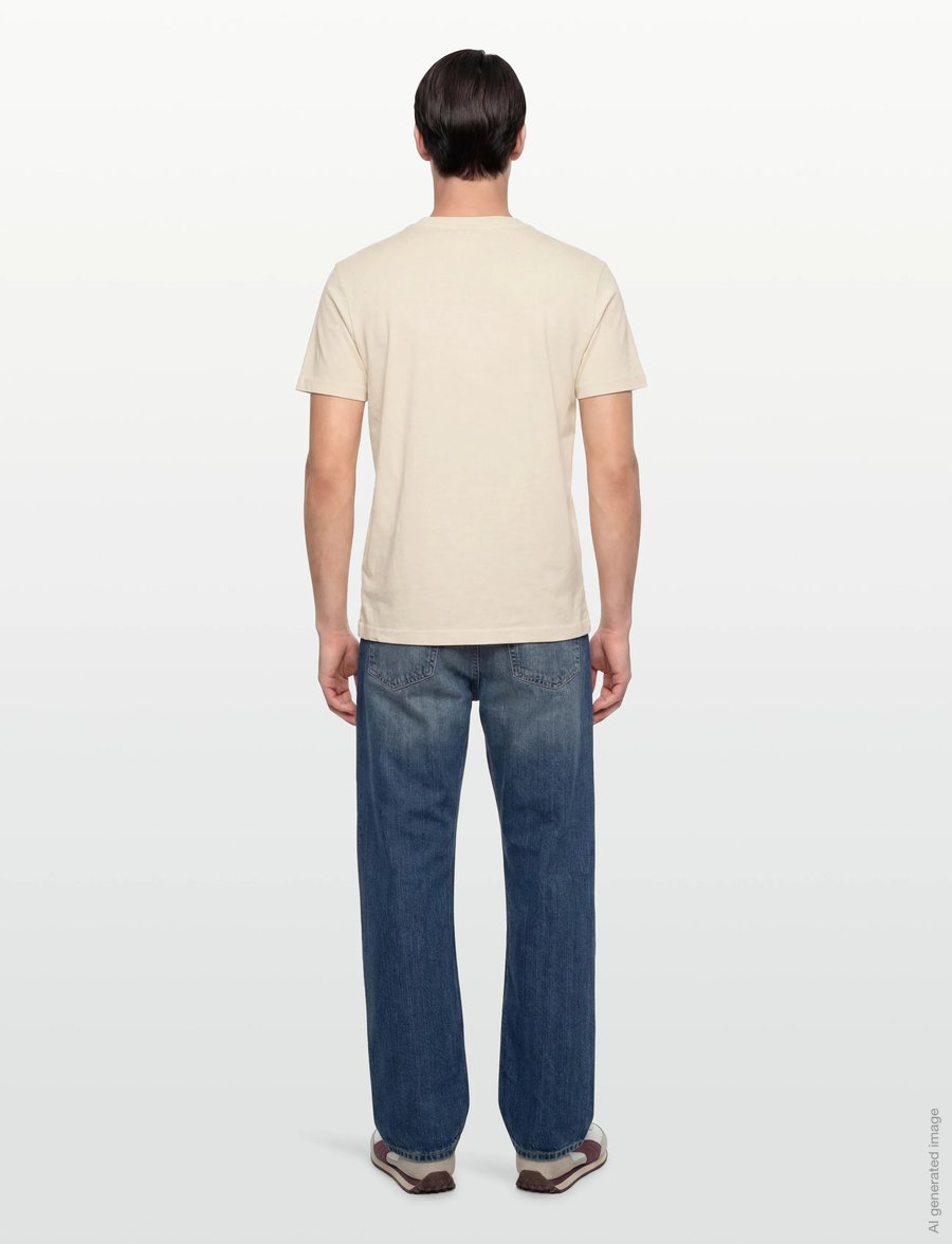 Gant - TONAL PRINT SS TSHIRT - kurzärmelige t-shirts - cream - 4