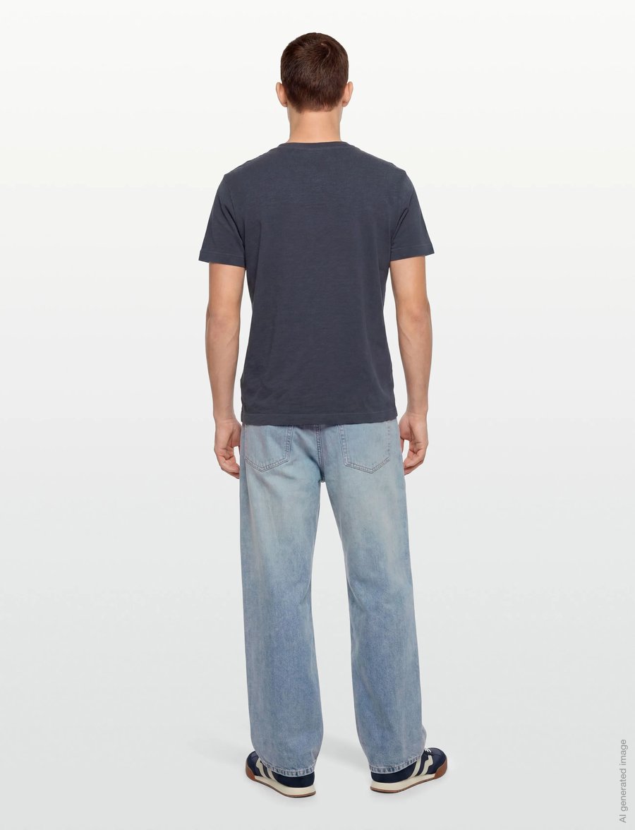 Gant - TONAL PRINT SS TSHIRT - kurzärmelig - evening blue - 4