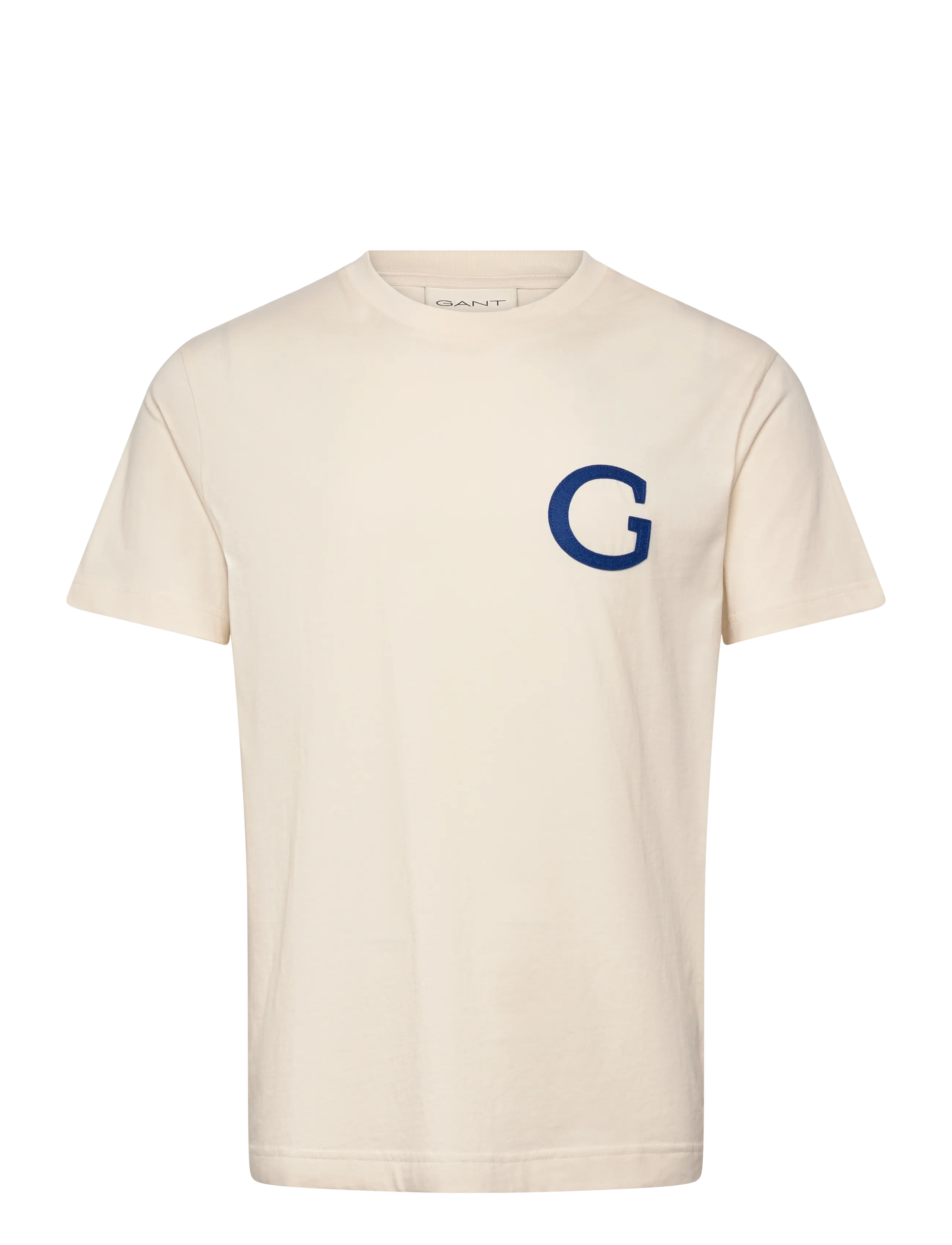 GANT G Badge Ss Tshirt Cream - M - Herren