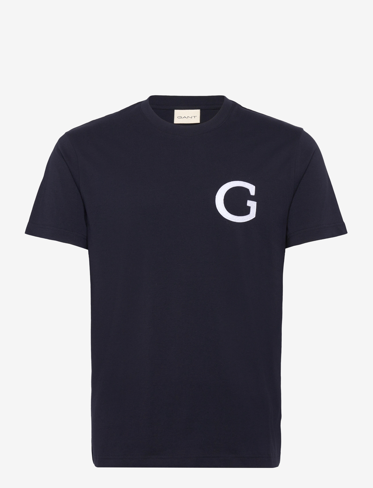 Gant - G BADGE SS TSHIRT - kortærmede t-shirts - evening blue - 1