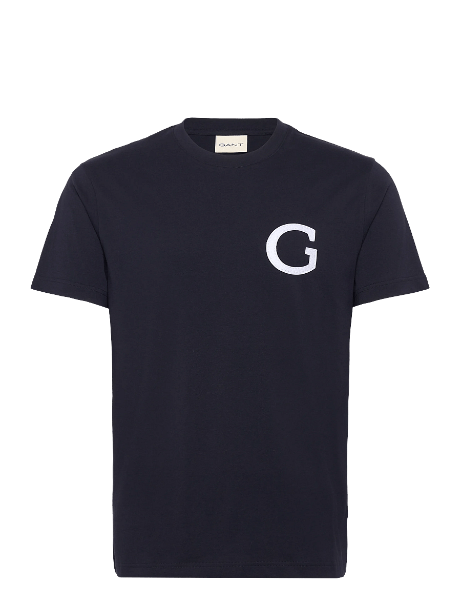Gant - G BADGE SS TSHIRT - lühikeste varrukatega t-särgid - evening blue - 1