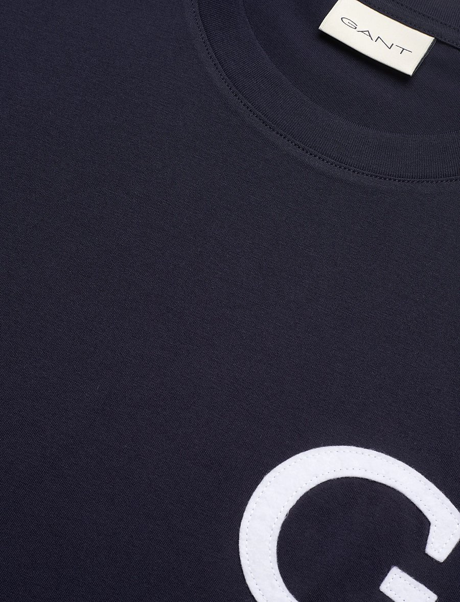 Gant - G BADGE SS TSHIRT - lühikeste varrukatega t-särgid - evening blue - 5
