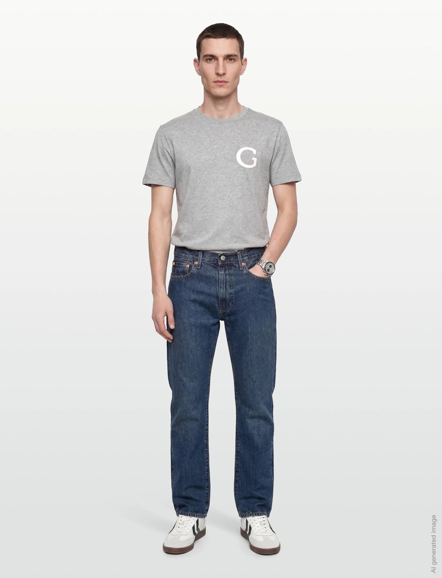 Gant - G BADGE SS TSHIRT - lühikeste varrukatega t-särgid - grey melange - 0