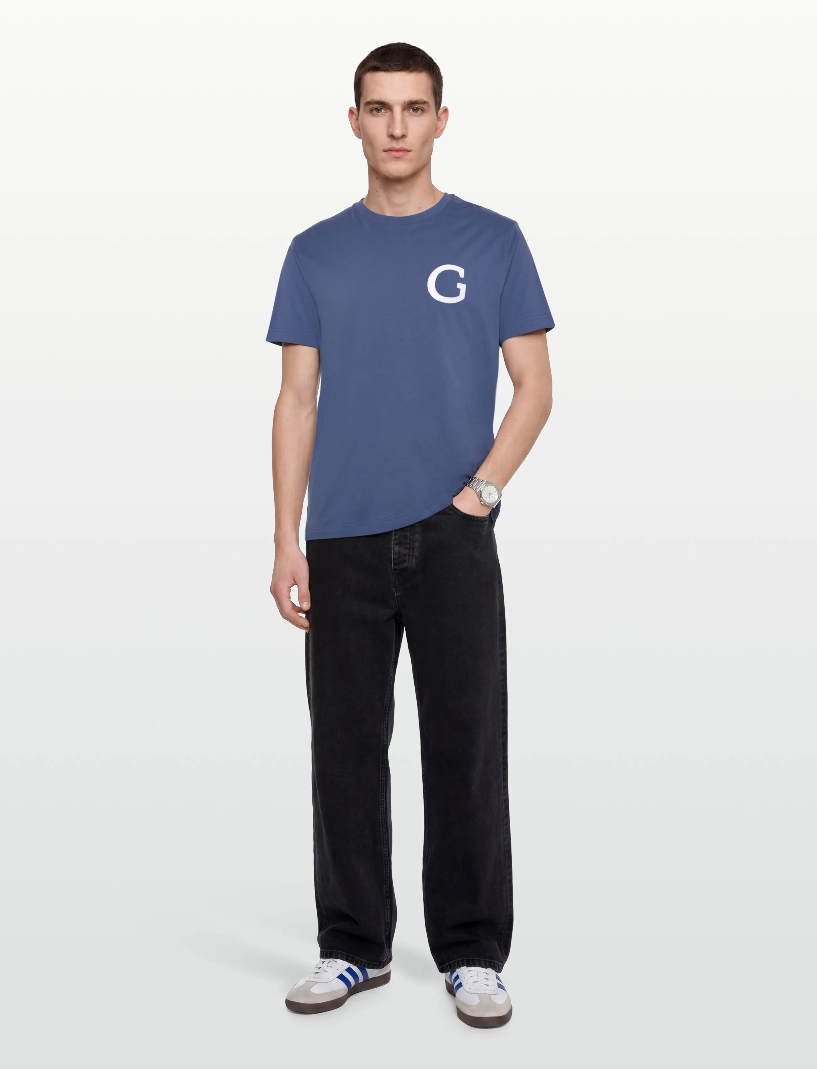 Gant G BADGE SS TSHIRT - Gant - VINTAGE BLUE / blue
