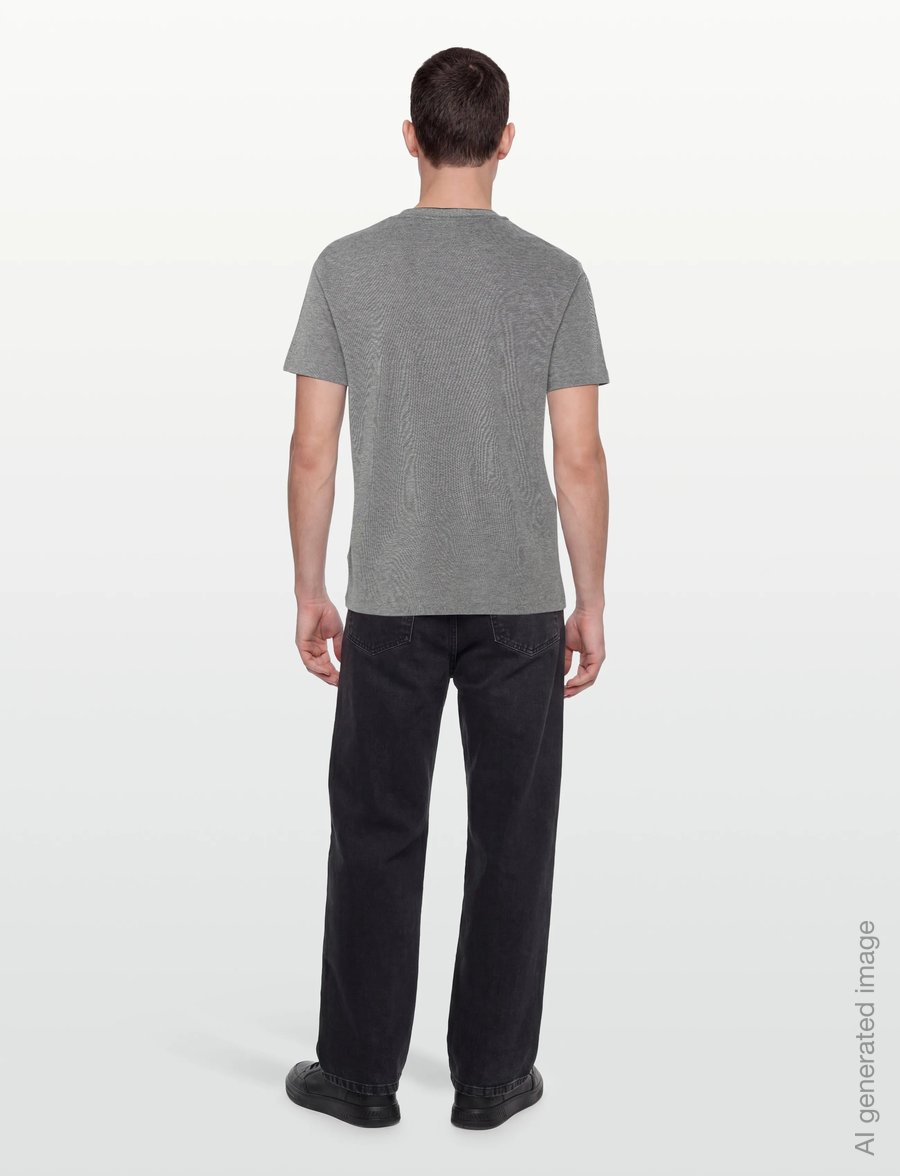 Gant - 2 TONE PIQUE SS TSHIRT - kurzärmelige t-shirts - black - 4