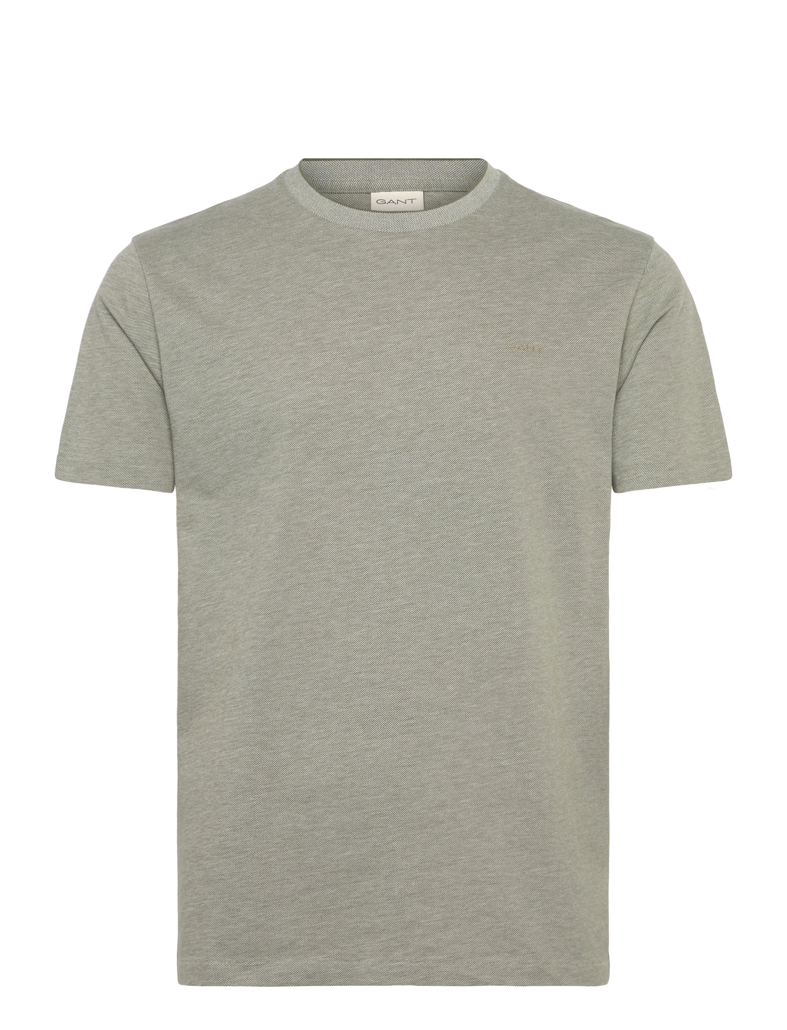 GANT 2 TONE PIQUE SS TSHIRT - T-Shirts - DRY HERB GREEN / khaki/green