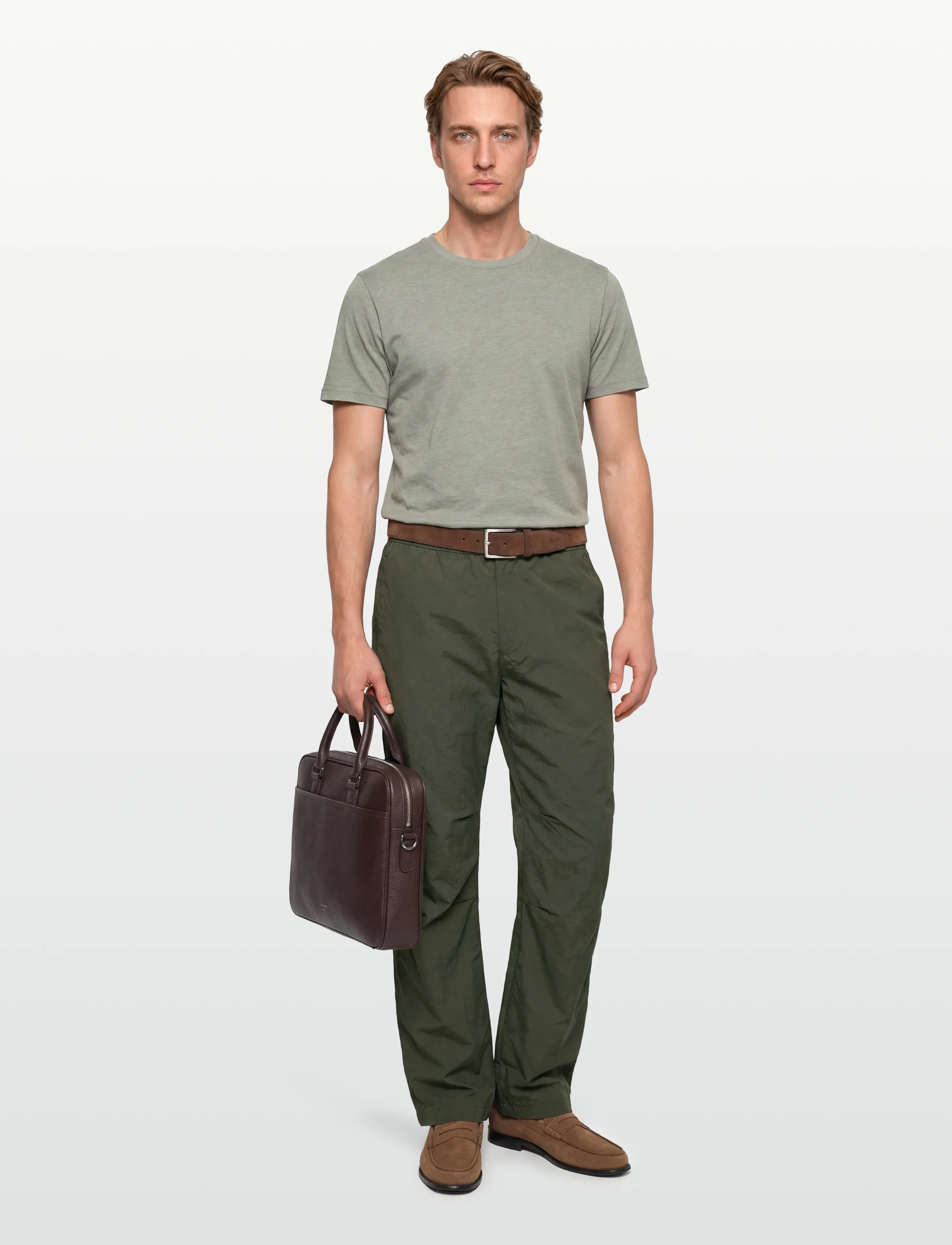 GANT 2 TONE PIQUE SS TSHIRT - Erbjudanden - DRY HERB GREEN / khaki/green