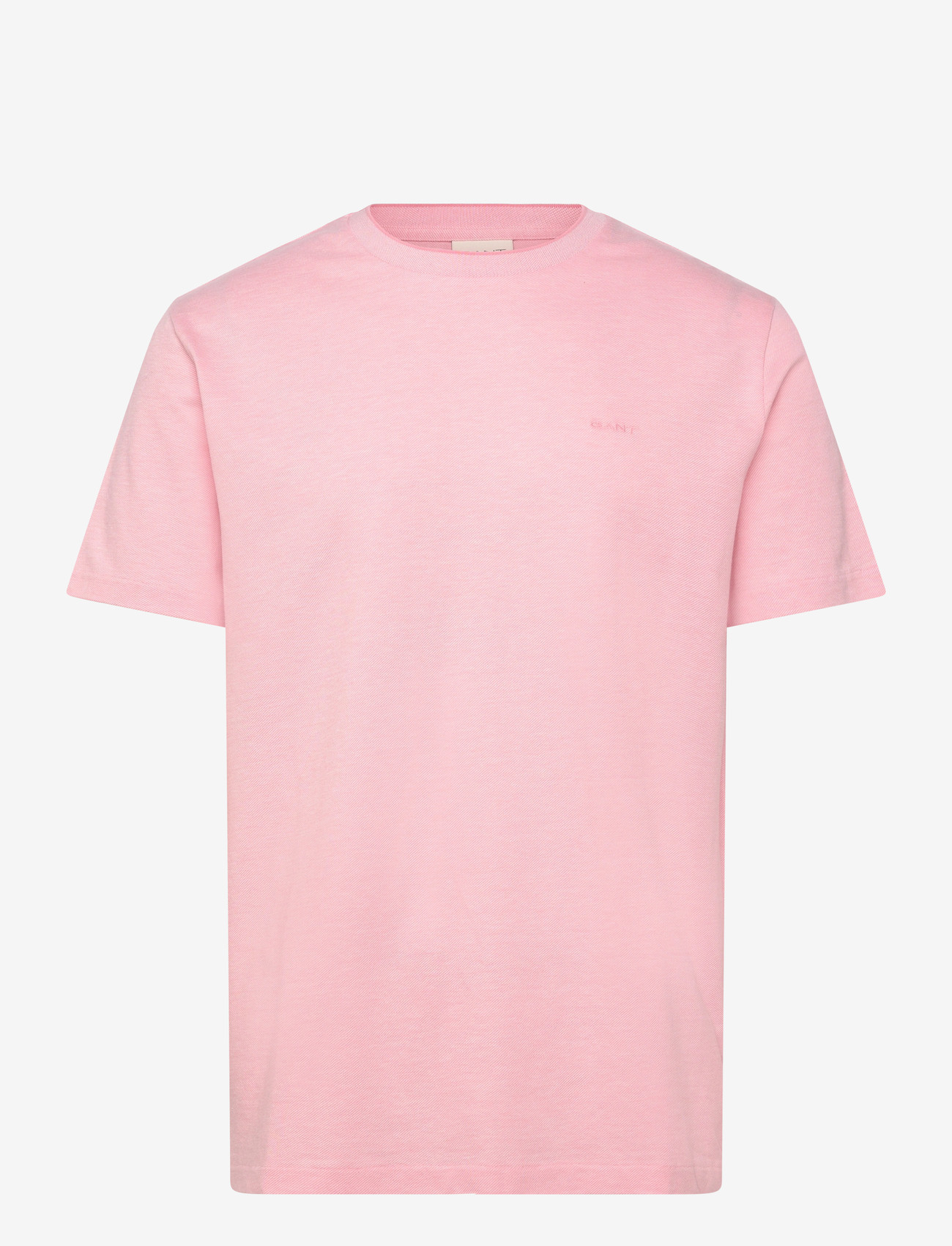 Gant - 2 TONE PIQUE SS TSHIRT - kortærmede t-shirts - washed pink - 1