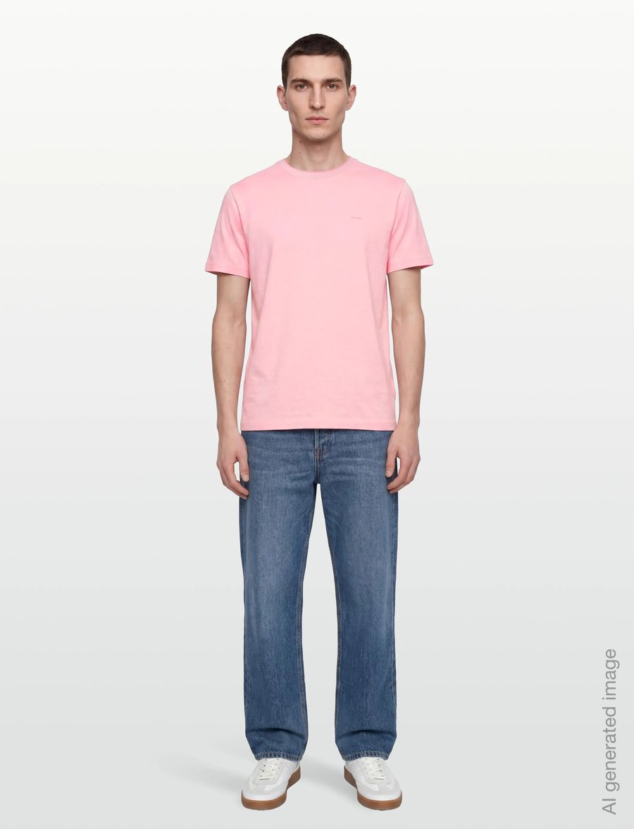 Gant - 2 TONE PIQUE SS TSHIRT - kortærmede t-shirts - washed pink - 0