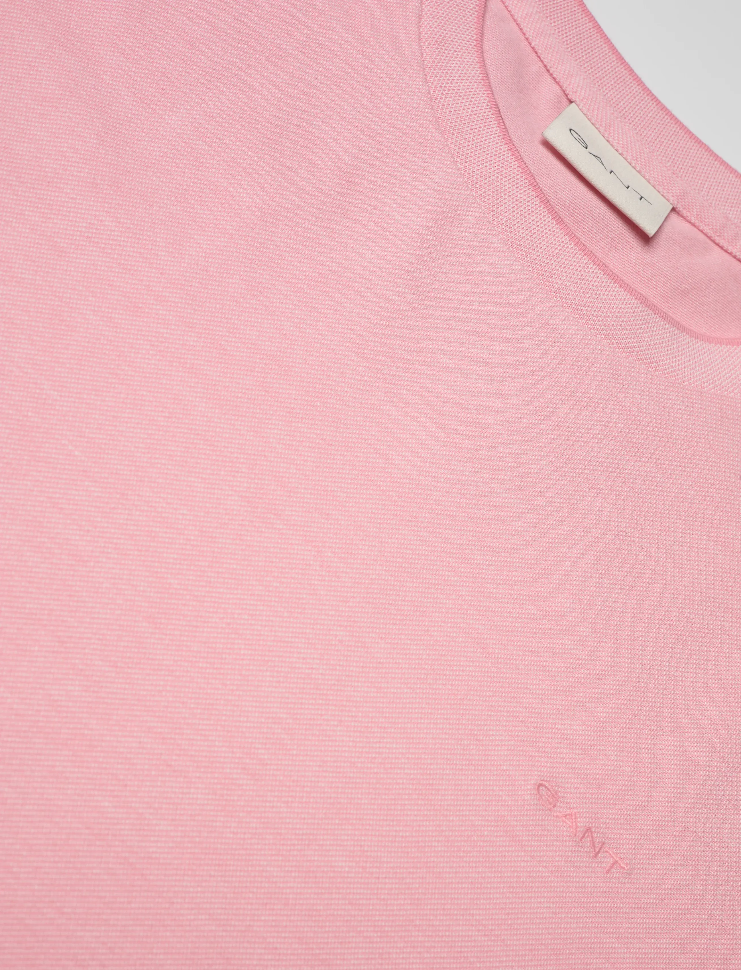 Gant - 2 TONE PIQUE SS TSHIRT - stutterma bolir - washed pink - 5