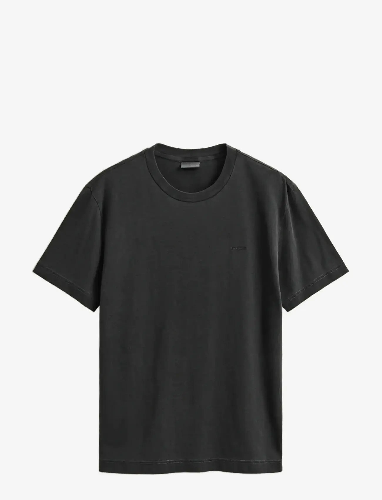 Gant - WASHED SLUB SS TSHIRT - kortærmede t-shirts - black - 1