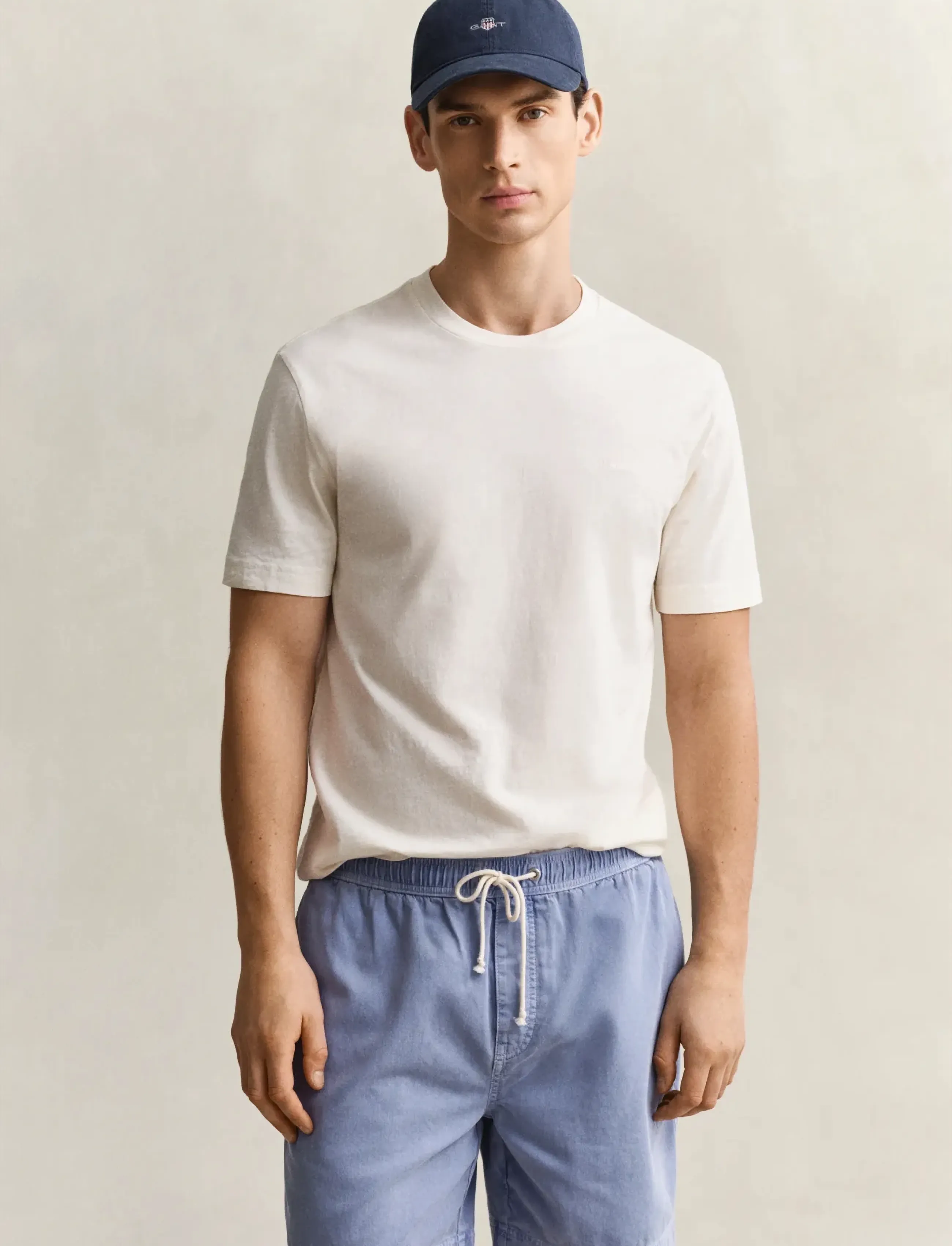 GANT WASHED SLUB SS TSHIRT - GANT - CREAM / cream