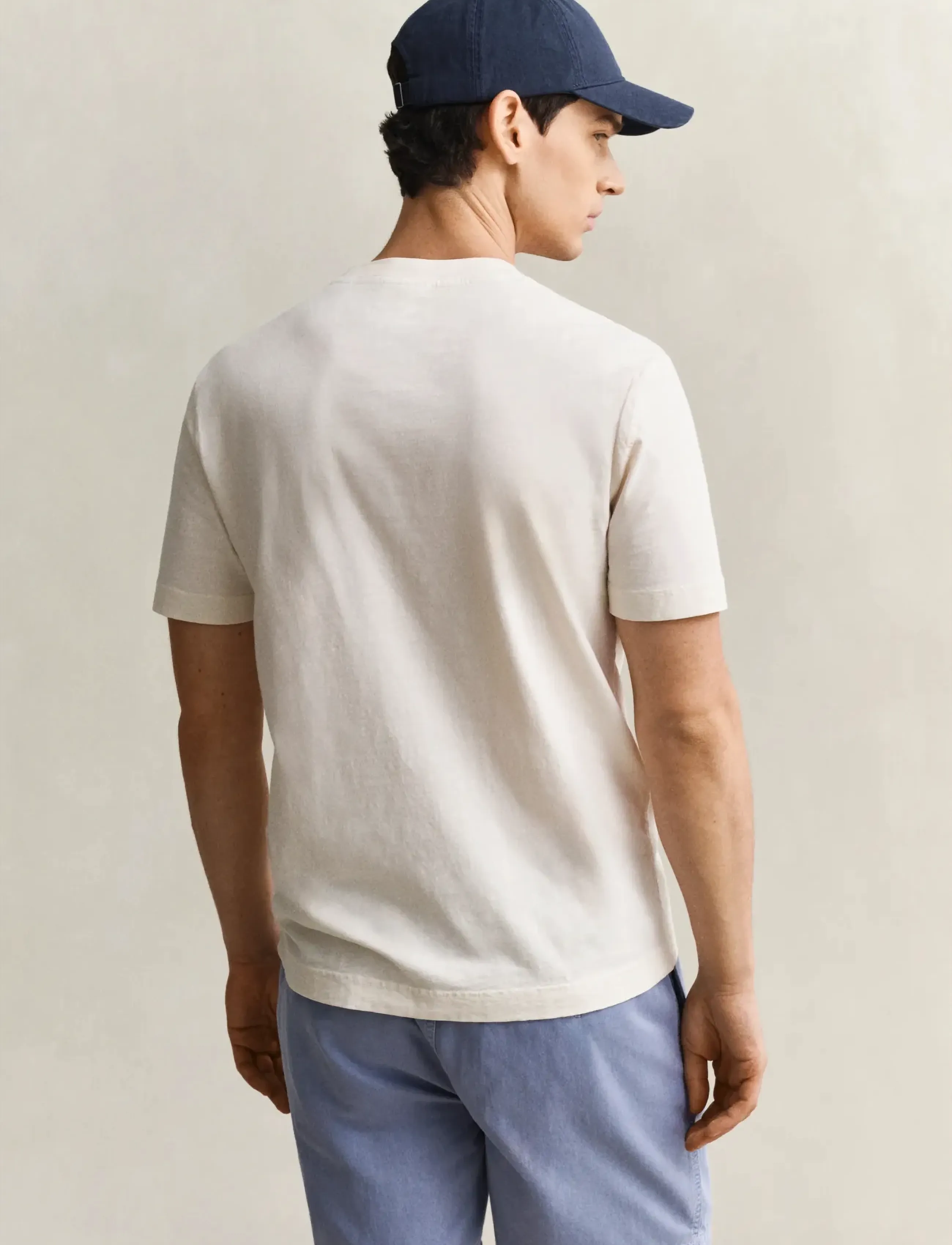 Gant - WASHED SLUB SS TSHIRT - lühikeste varrukatega t-särgid - cream - 2