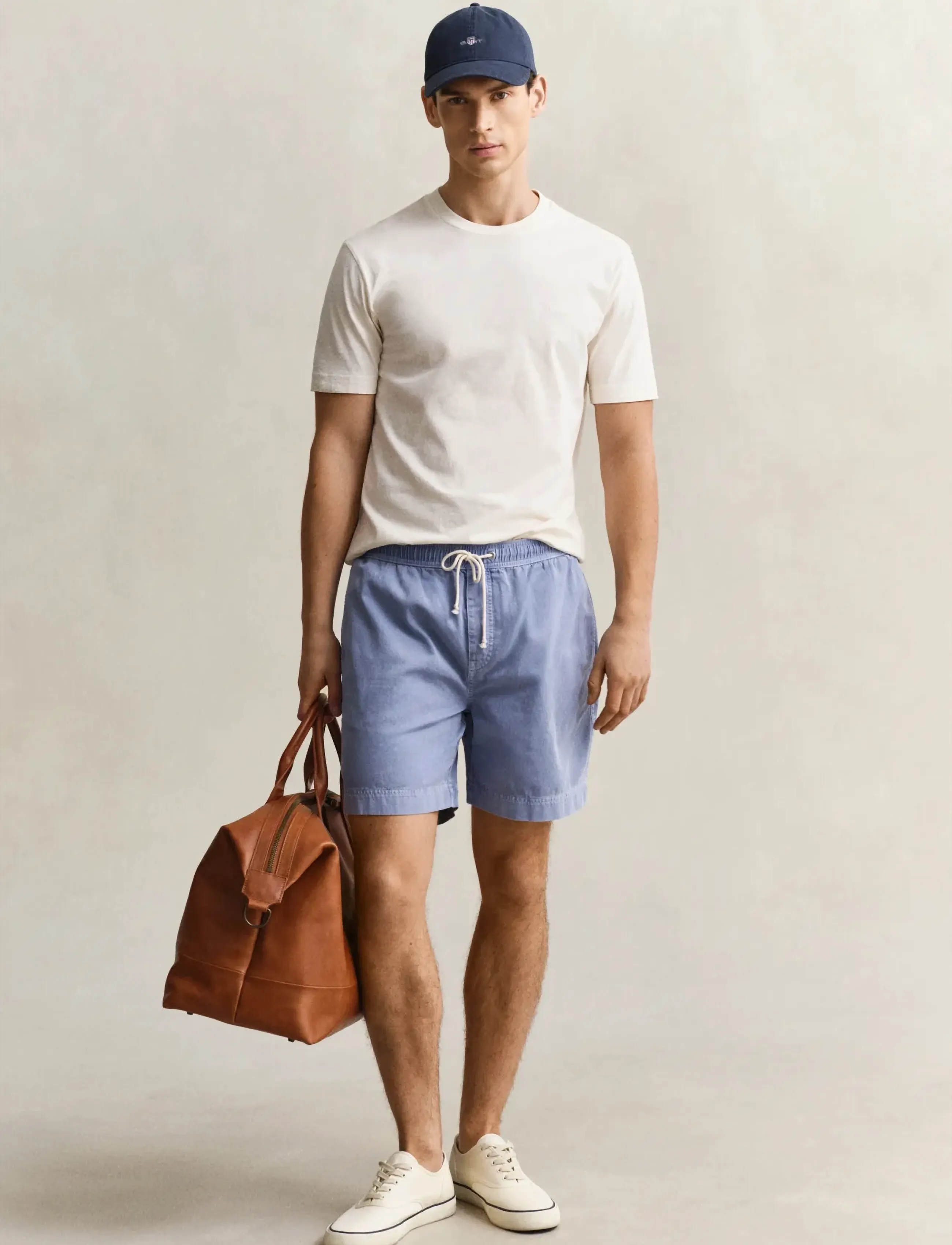 Gant - WASHED SLUB SS TSHIRT - lühikeste varrukatega t-särgid - cream - 4