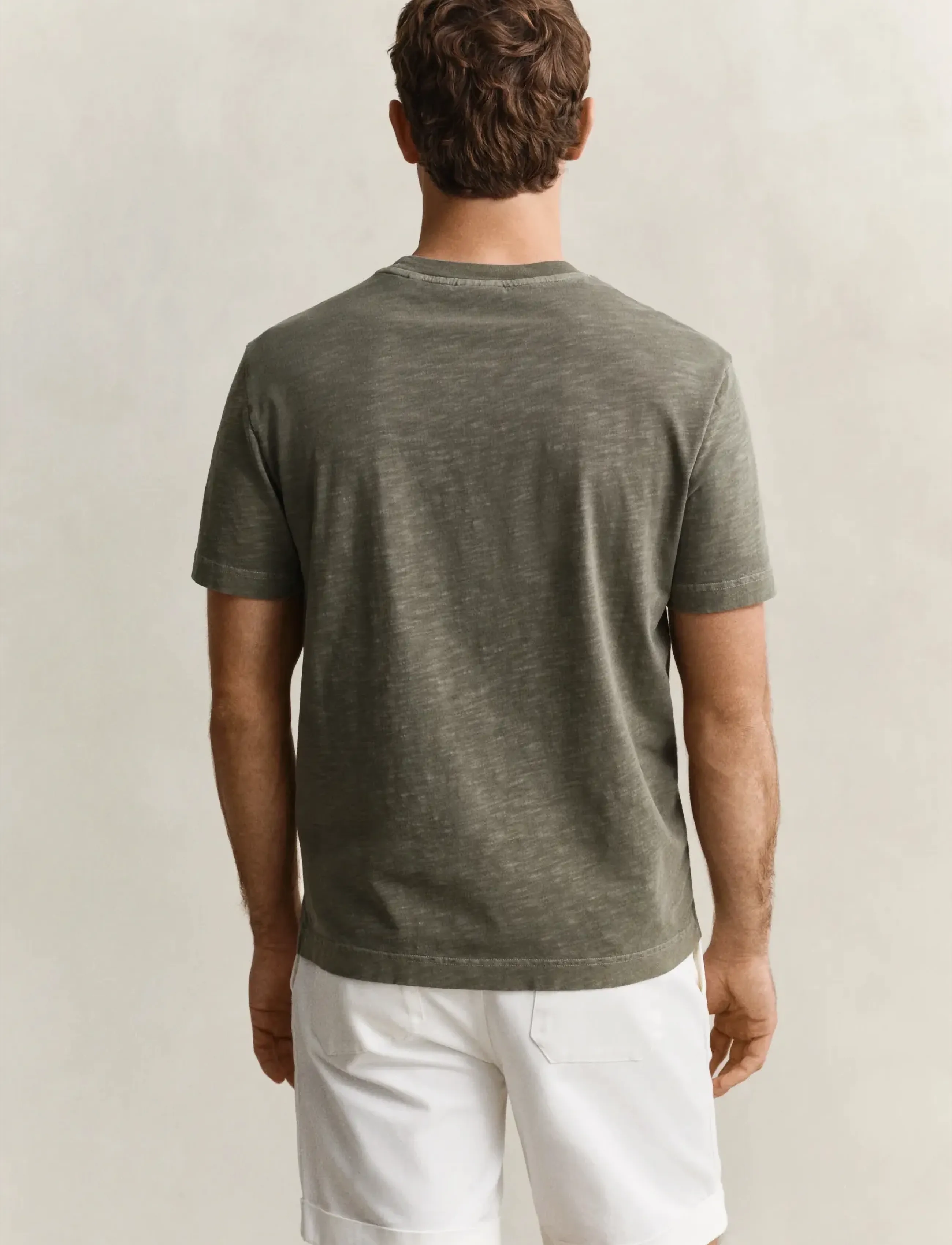 Gant - WASHED SLUB SS TSHIRT - short-sleeved t-shirts - dry herb green - 2