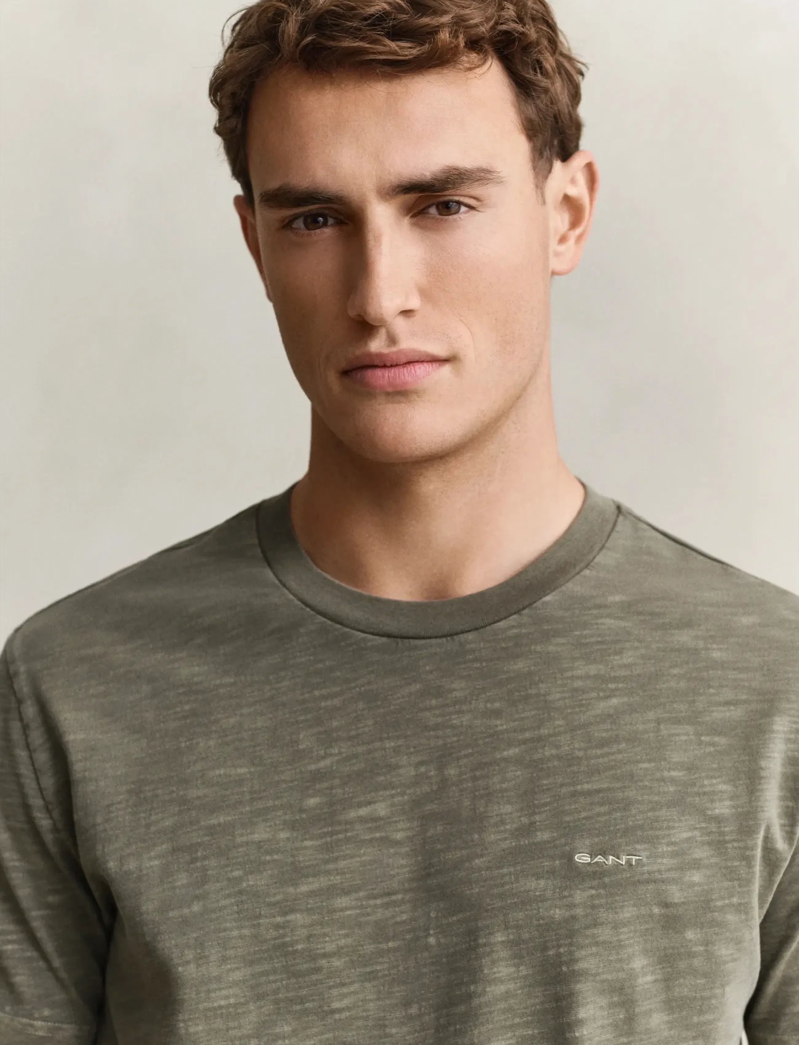 Gant - WASHED SLUB SS TSHIRT - short-sleeved t-shirts - dry herb green - 3