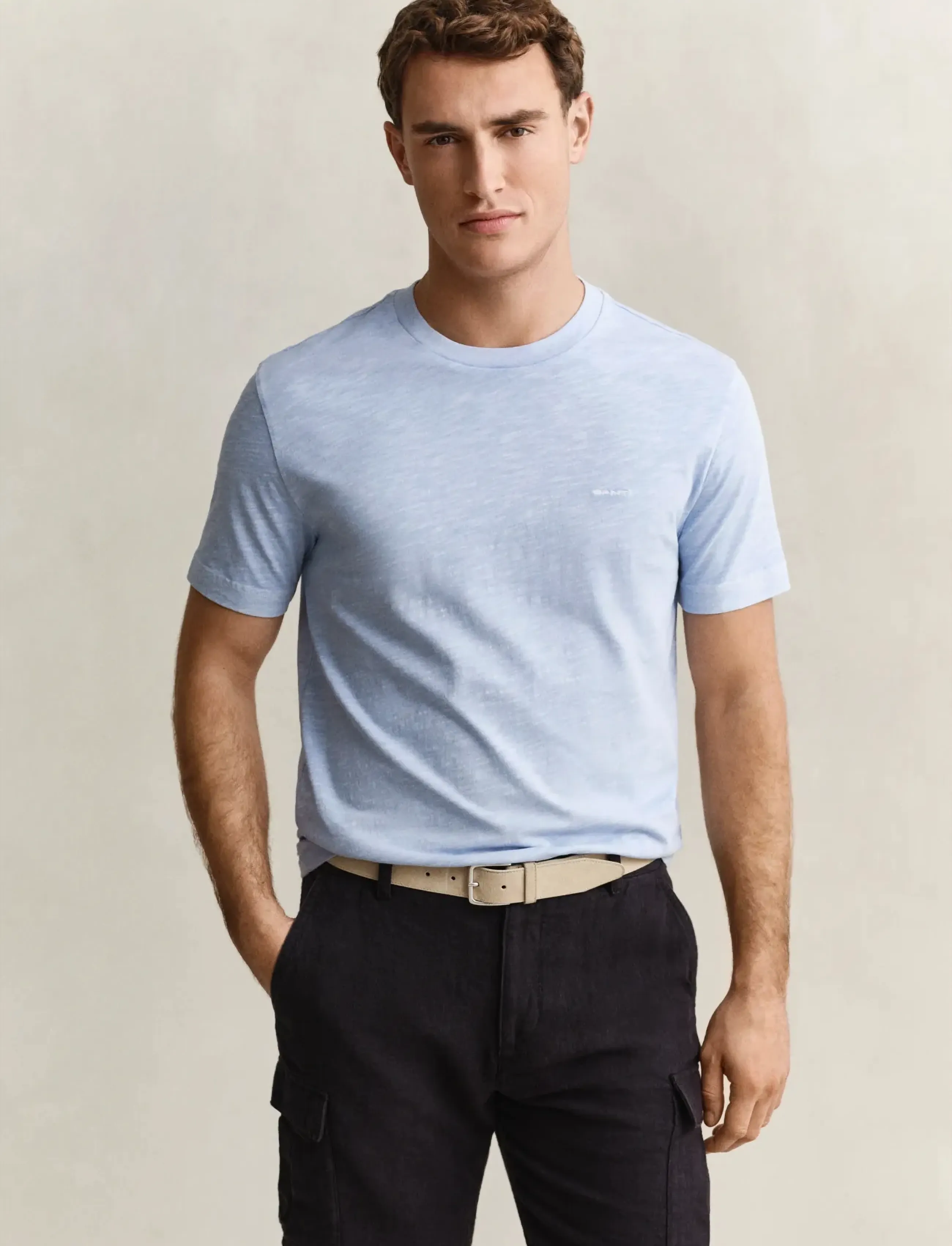 Gant WASHED SLUB SS TSHIRT - Gant - FRESH BLUE / blue