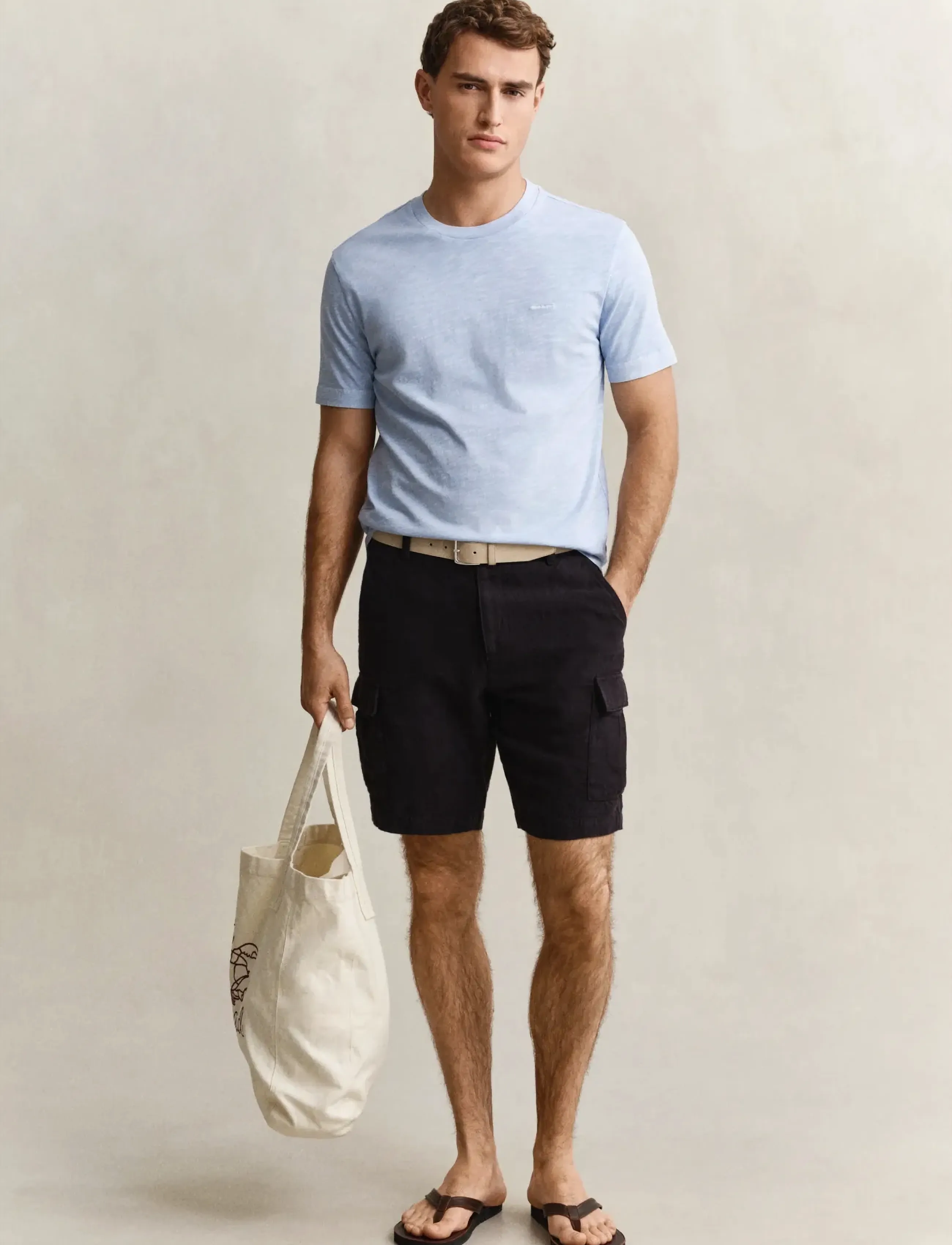 Gant - WASHED SLUB SS TSHIRT - lühikeste varrukatega t-särgid - fresh blue - 4
