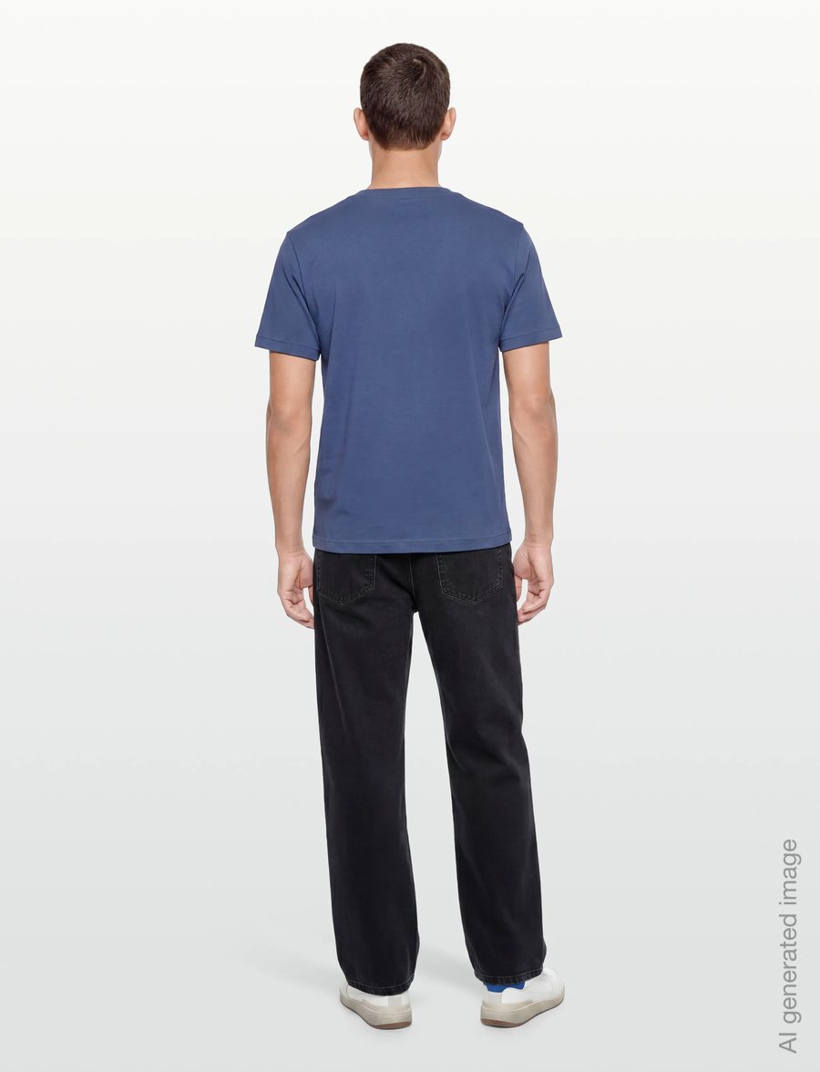 Gant - GRAPHIC SS TSHIRT - kurzärmelige t-shirts - vintage blue - 4