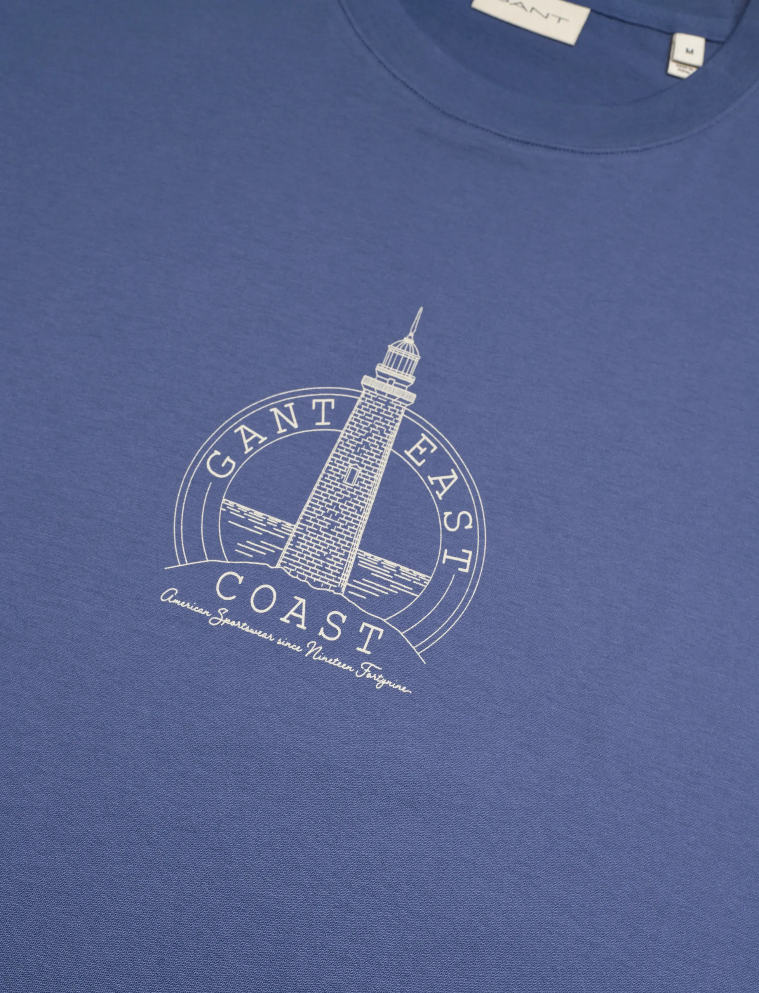 Gant - GRAPHIC SS TSHIRT - kurzärmelig - vintage blue - 5