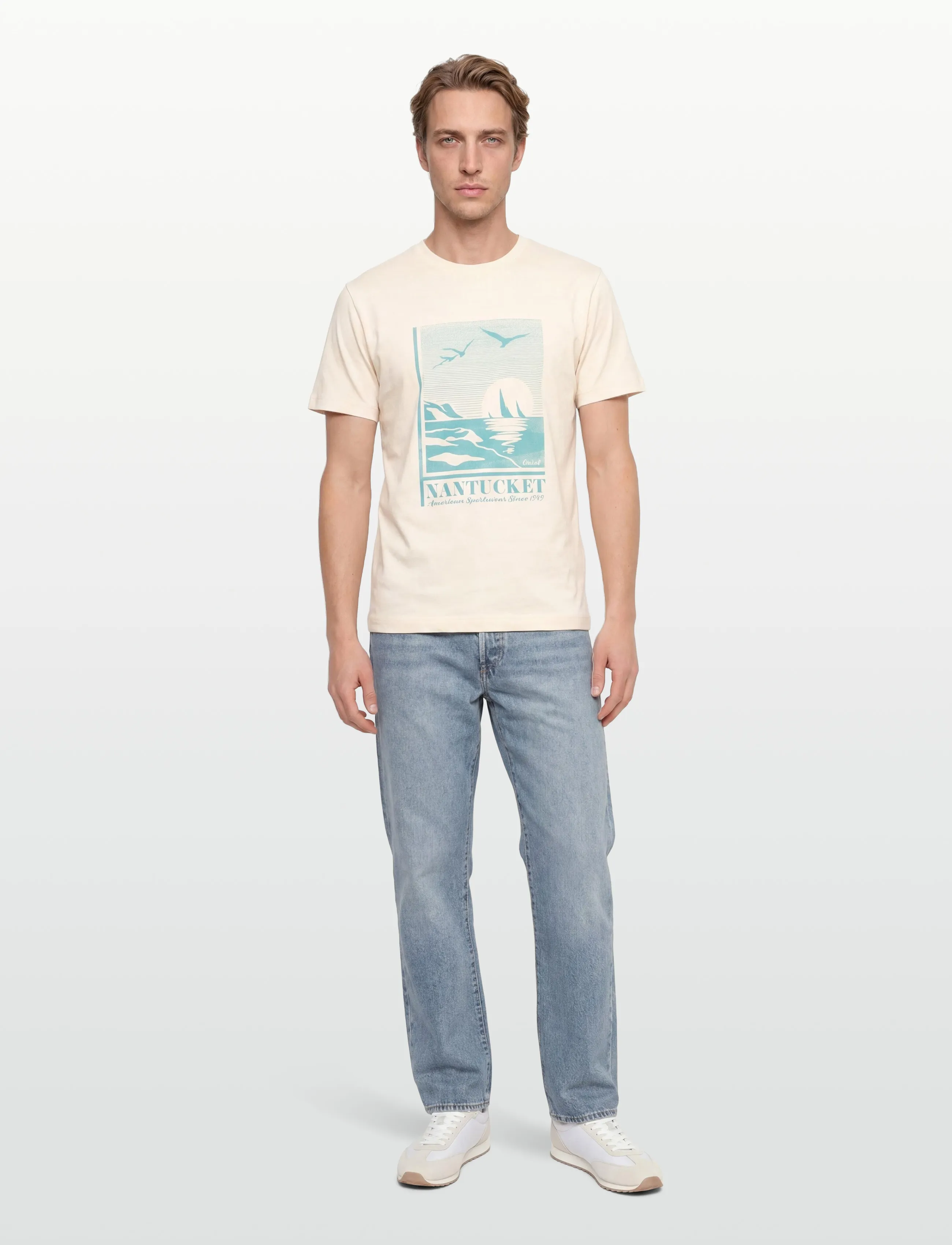 GANT GRAPHIC SS TSHIRT - Neuheiten - CREAMED WHITE / cream