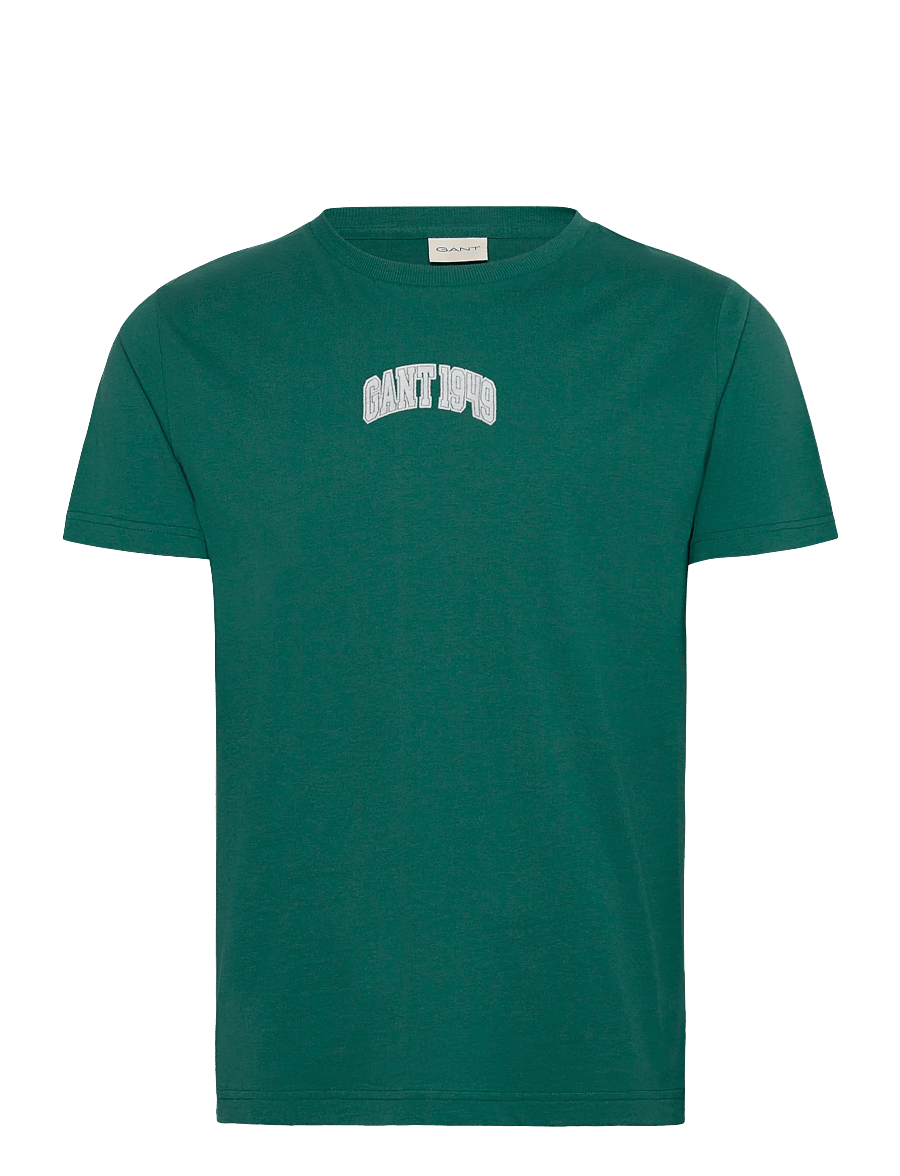Gant - GRAPHIC SS TSHIRT - kortærmede t-shirts - deep forest green - 1