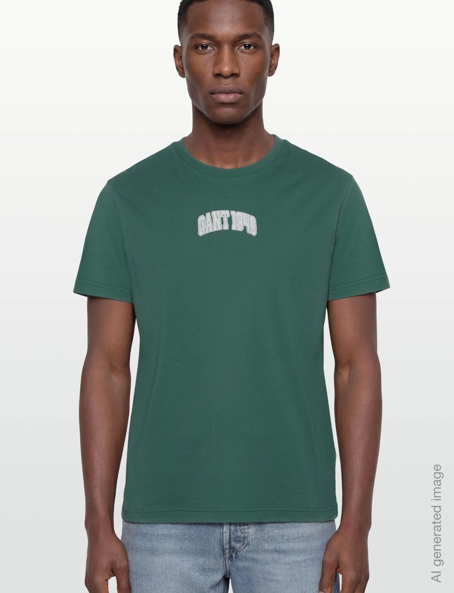Gant - GRAPHIC SS TSHIRT - kortærmede t-shirts - deep forest green - 3