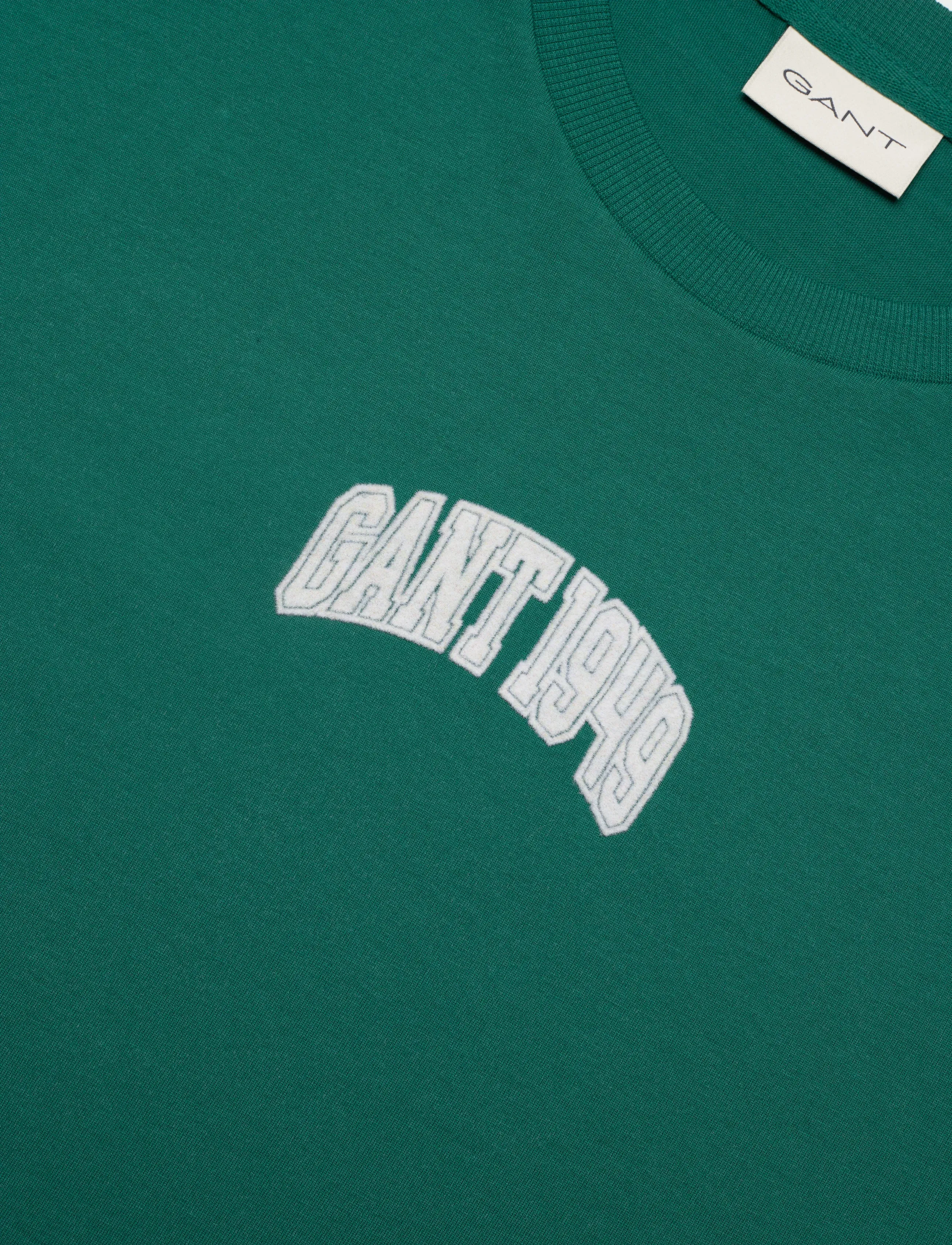 Gant - GRAPHIC SS TSHIRT - kortärmade t-shirts - deep forest green - 5