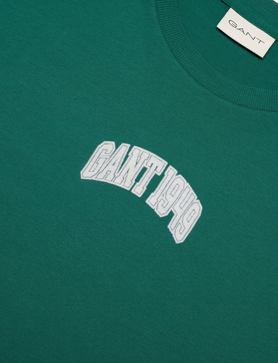 Gant - GRAPHIC SS TSHIRT - kortærmede t-shirts - deep forest green - 5
