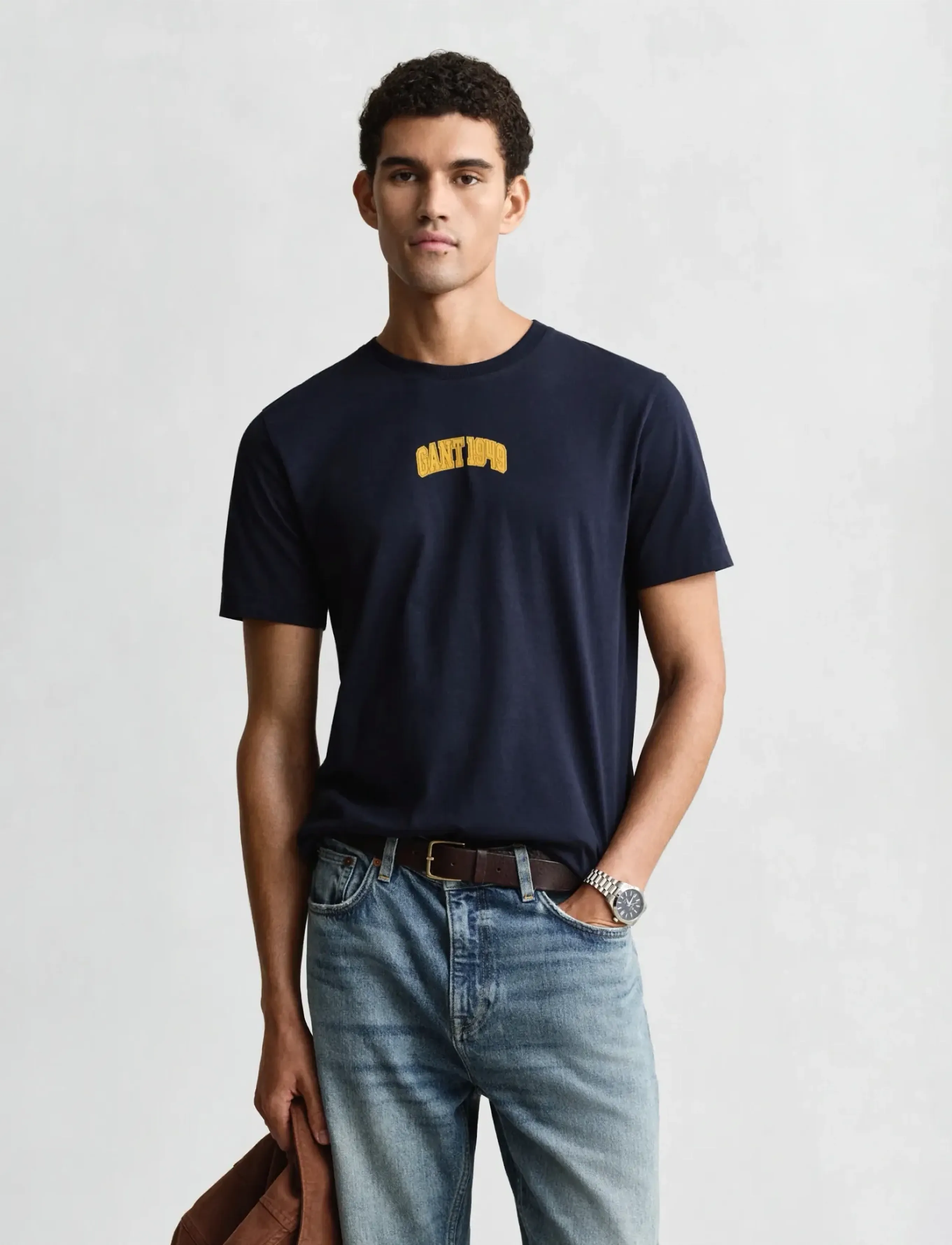 GANT GRAPHIC SS TSHIRT - Kleidung - EVENING BLUE / navy