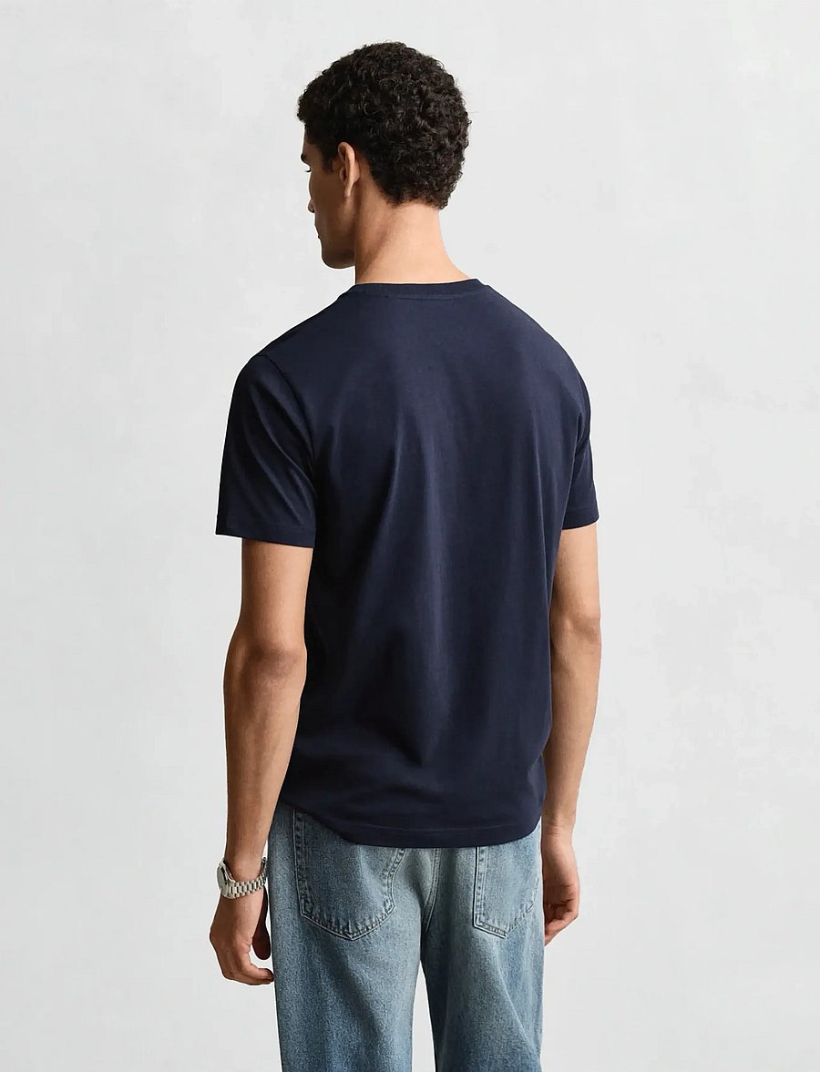 Gant - GRAPHIC SS TSHIRT - krótki rękaw - evening blue - 2