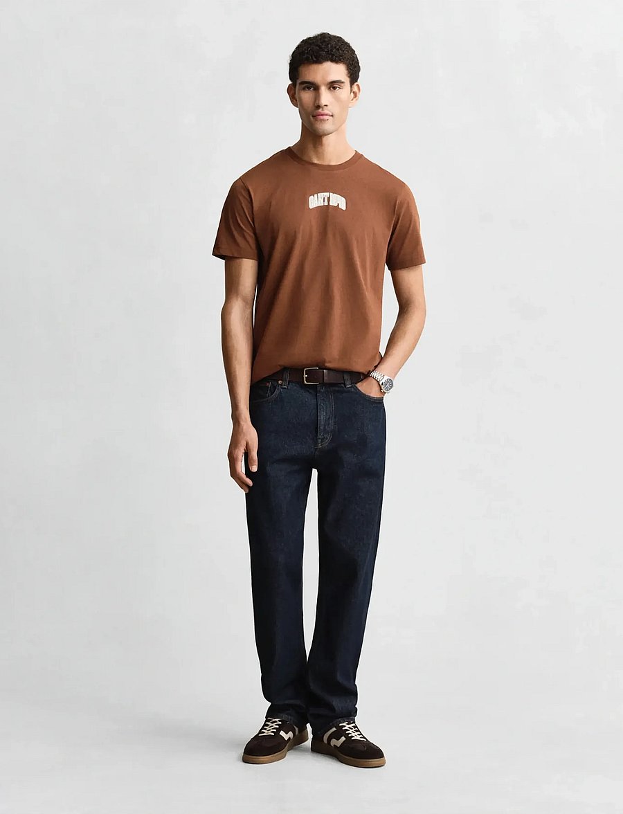 Gant - GRAPHIC SS TSHIRT - lühikeste varrukatega t-särgid - mahogany brown - 4