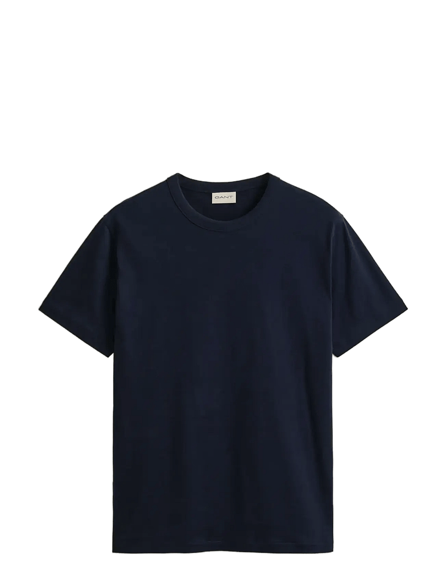 Gant - PIMA SS T-SHIRT - kortærmede t-shirts - evening blue - 1