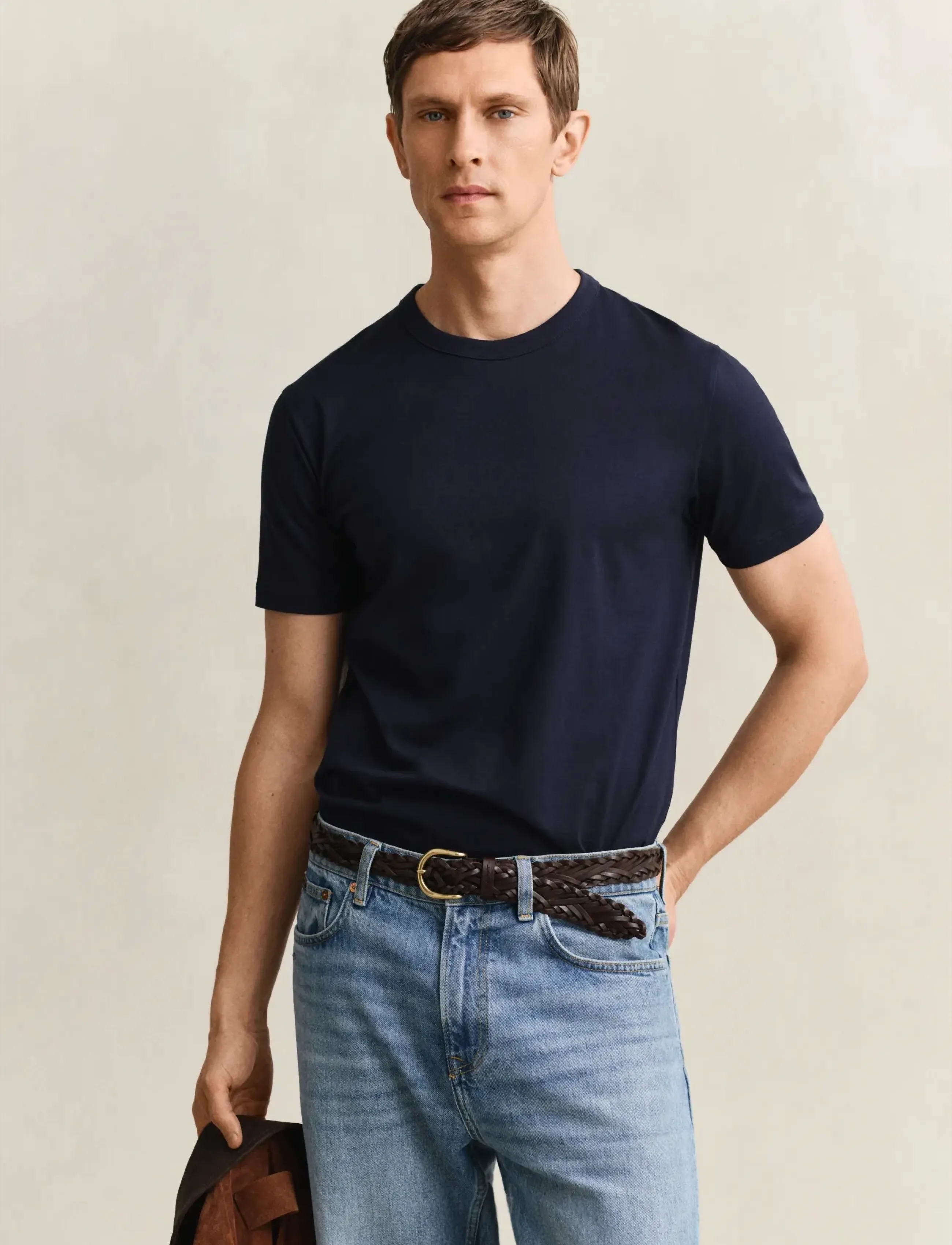 GANT PIMA SS T-SHIRT - T-krekli ar īsām piedurknēm - EVENING BLUE / navy