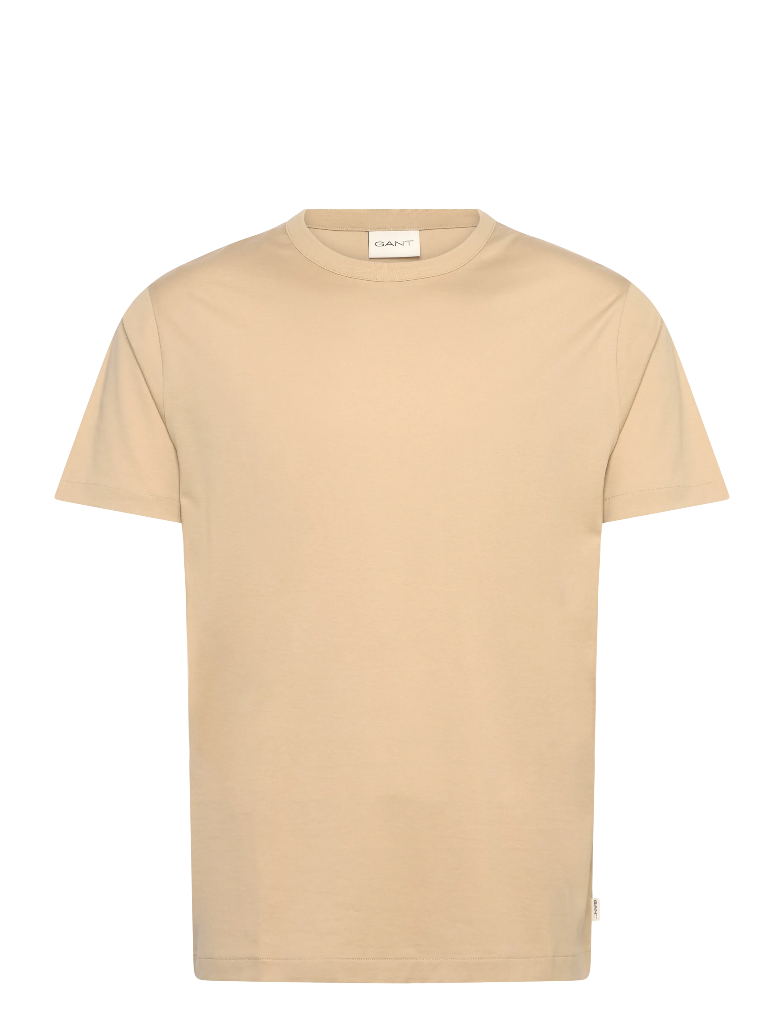 GANT PIMA SS T-SHIRT - T-Shirts - OAT BEIGE / beige