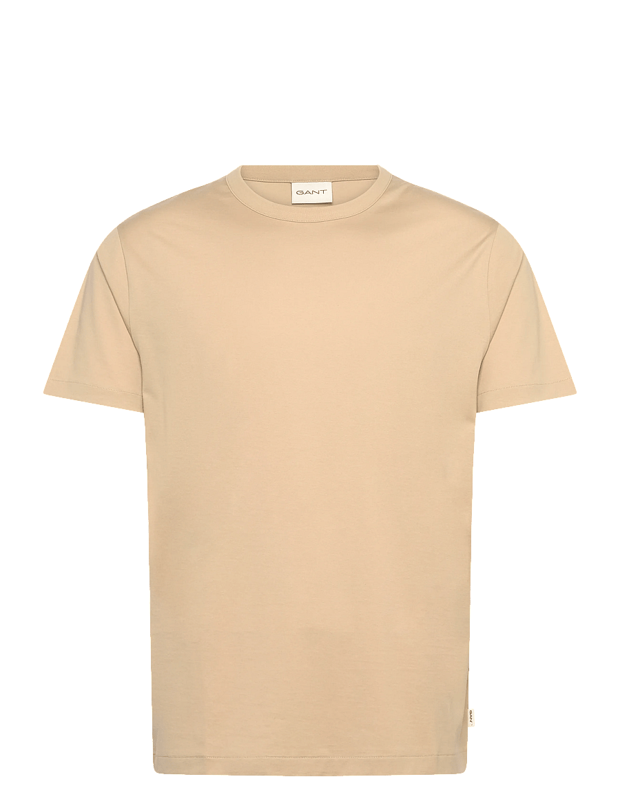 Gant - PIMA SS T-SHIRT - kortærmede t-shirts - oat beige - 1