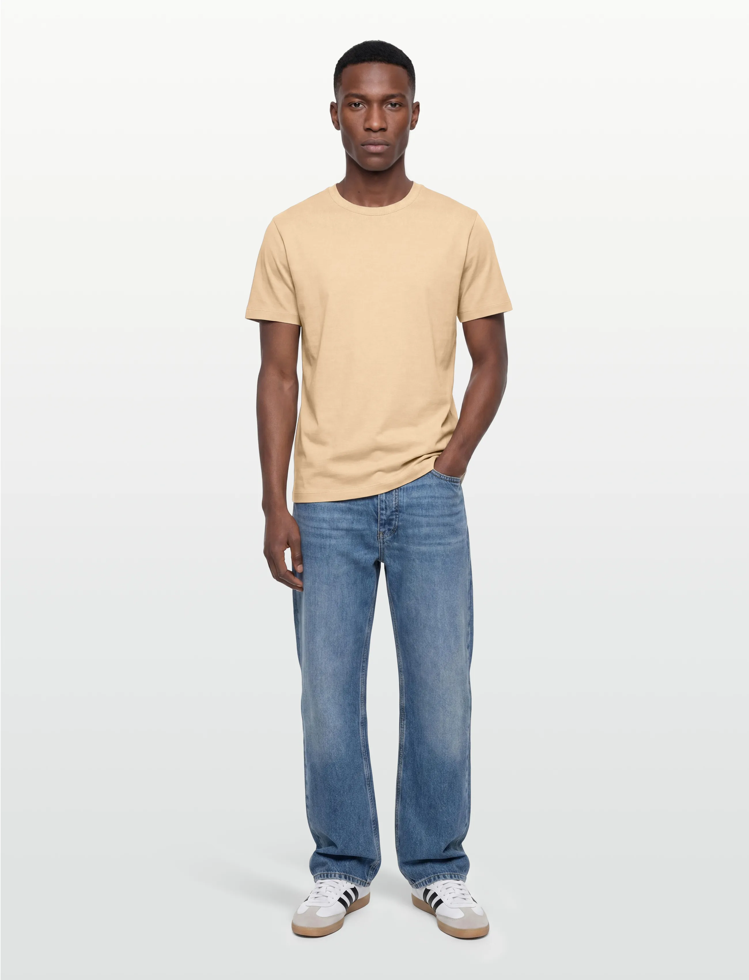 Gant Pima Cotton T-Shirt, XXL, T-shirts, Beige - Short-sleeved, Männerswear