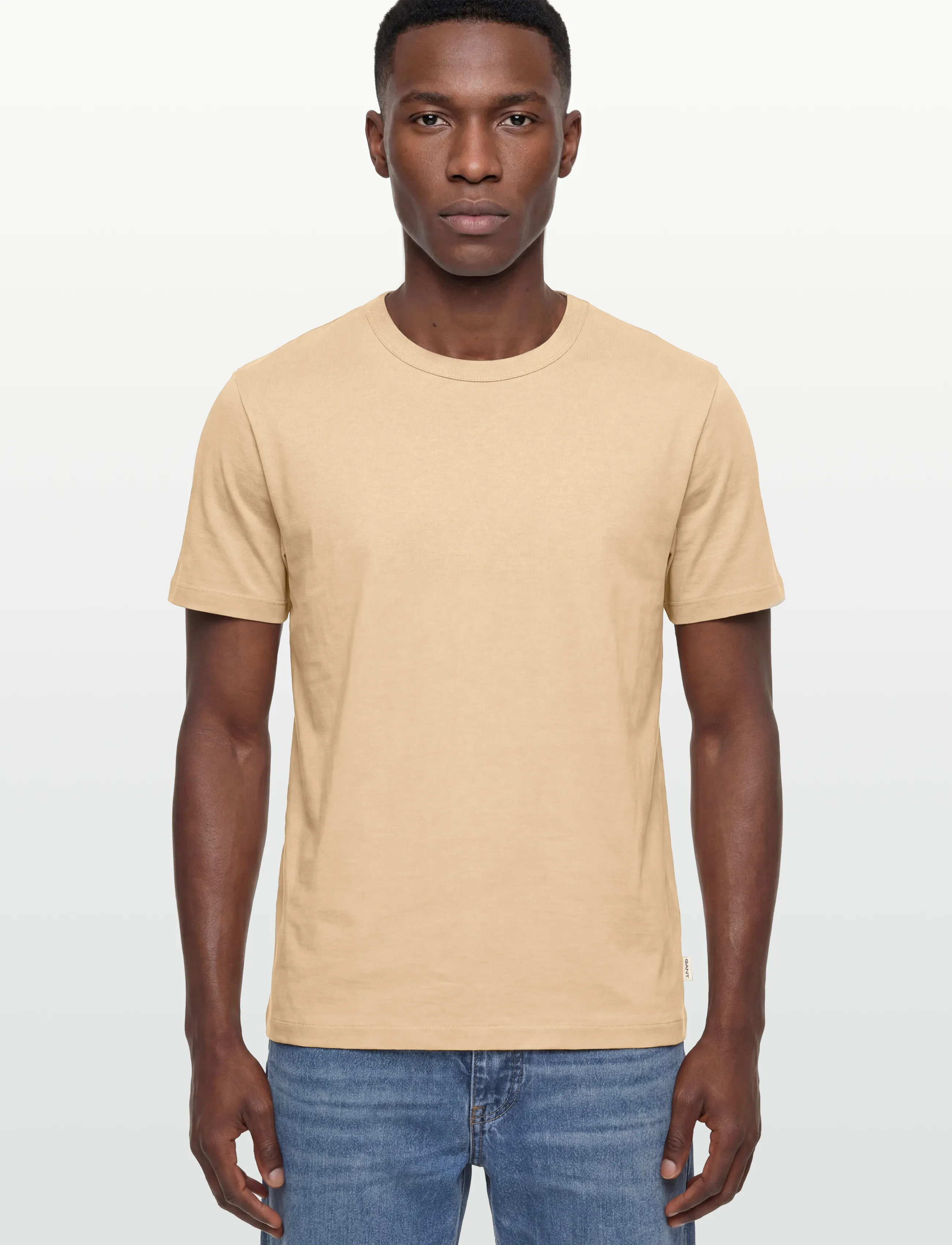 Gant - PIMA SS T-SHIRT - kortærmede t-shirts - oat beige - 3