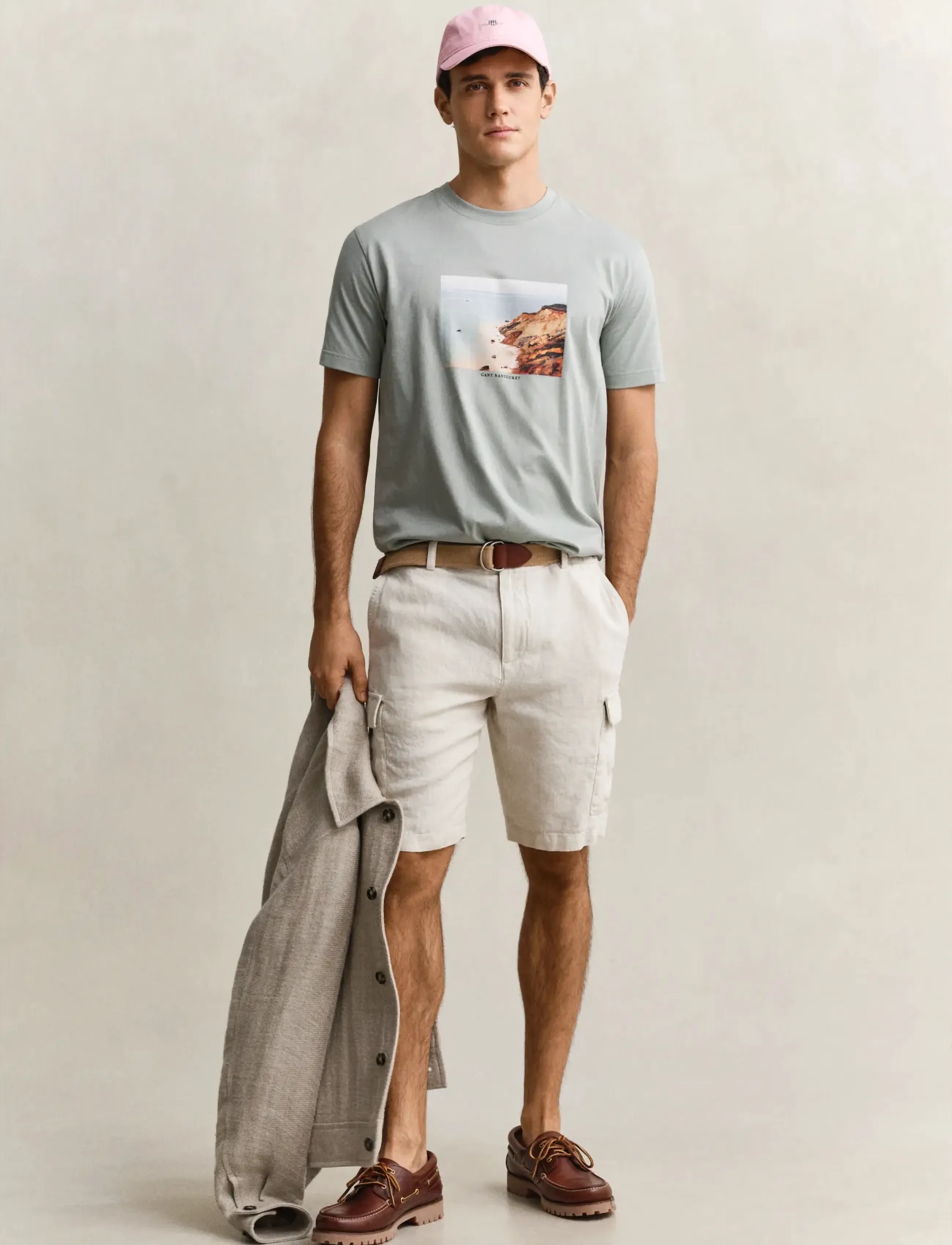 Gant - SCENERY GRAPHIC SS TSHIRT - kurzärmelig - ceramic grey - 4